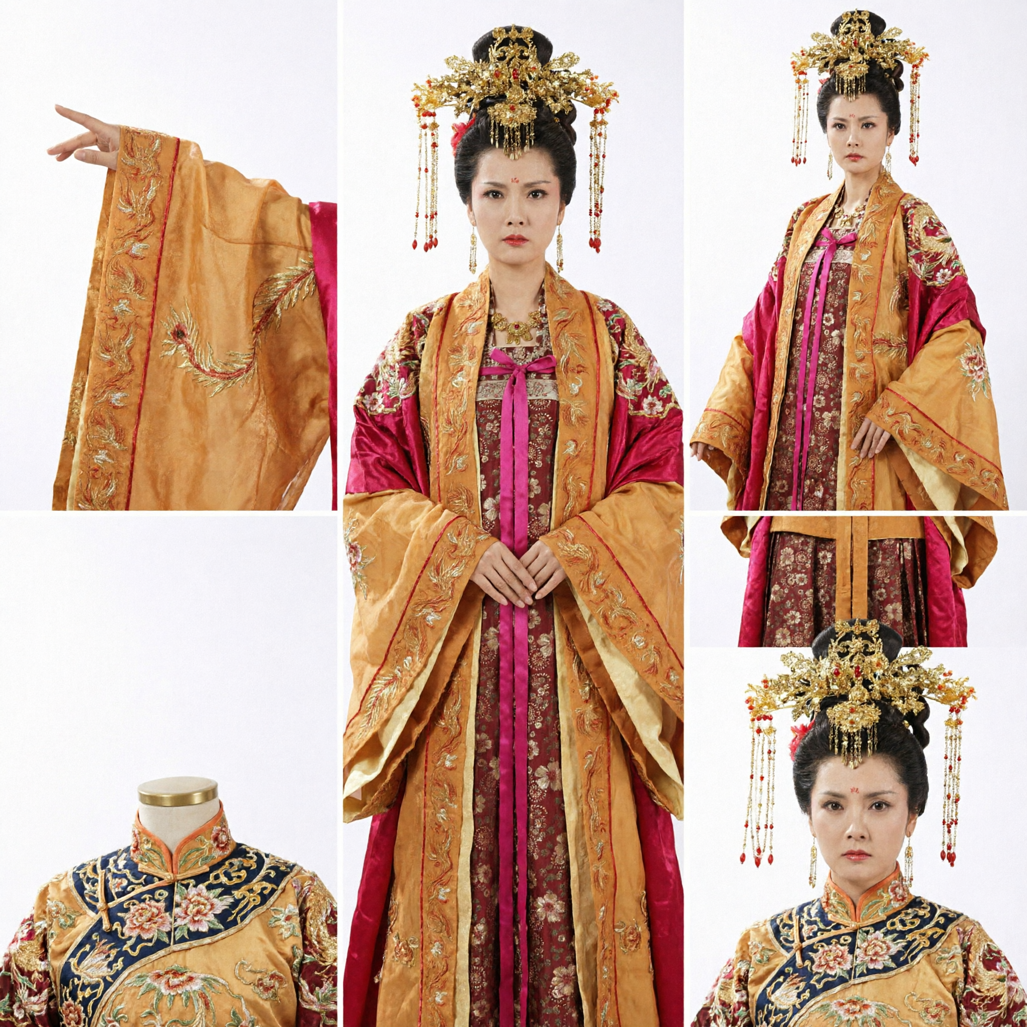 Ancient Chinese Tang Dynasty Empress Hanfu Costume Royal Queen Dress for Women Cosplay Performance - Asian Costume