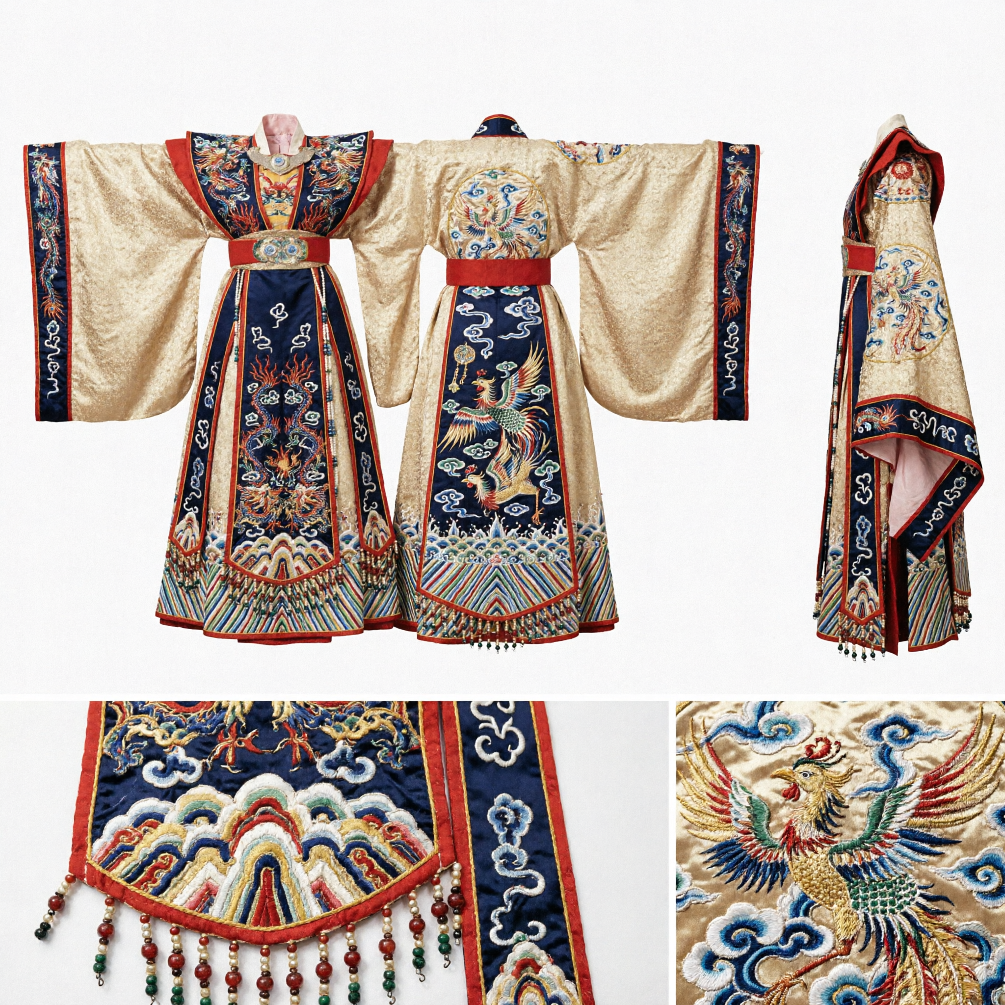 Ancient Chinese Empress Tang Dynasty Costume Wu Zetian Dragon Robe Traditional Hanfu Dress for Women Cosplay Performance - Asian Costume