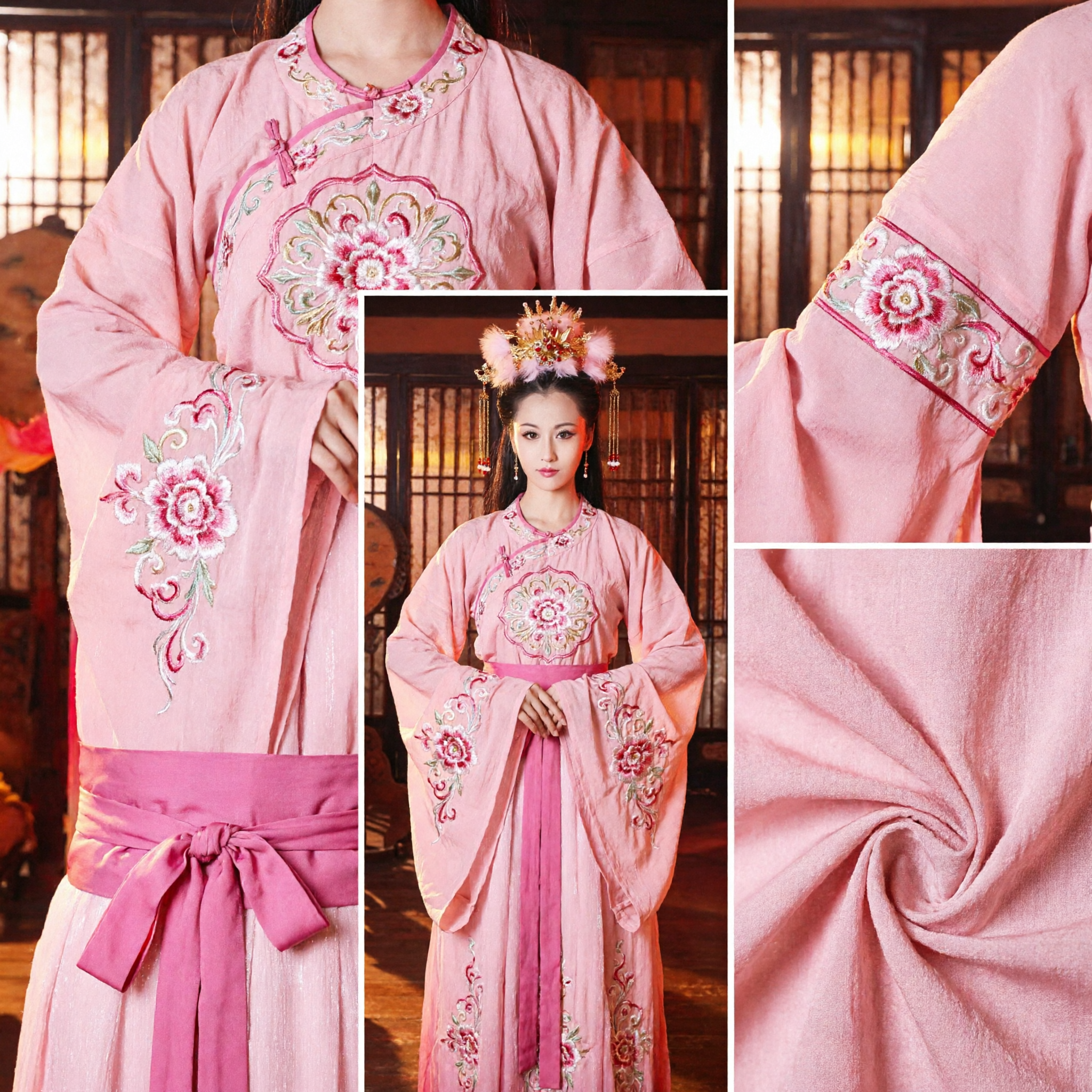 Traditional Chinese Pink Hanfu Dance Costume Ancient Fairy Princess Dress for Women Performance - Asian Costume