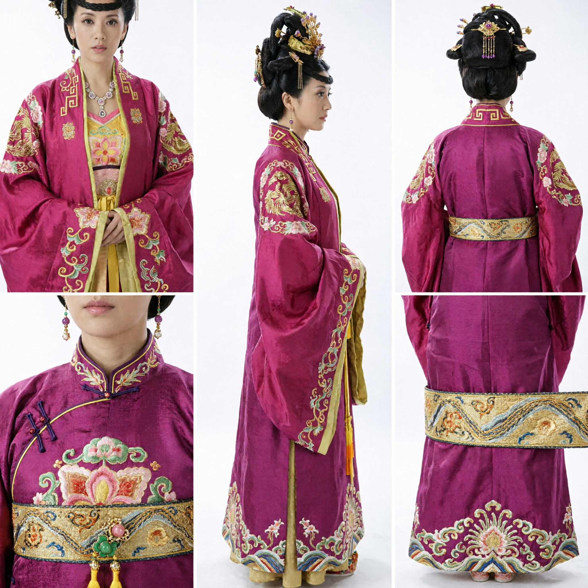 Ancient Chinese Imperial Concubine Costume Traditional Pink Embroidered Hanfu Dress for Women Cosplay - Asian Costume