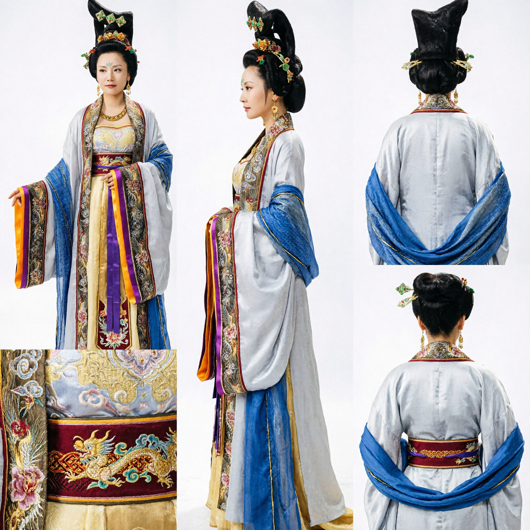 Traditional Chinese Tang Dynasty Empress Costume Women Hanfu Ancient Palace Queen Dress for Historical Cosplay - Asian Costume