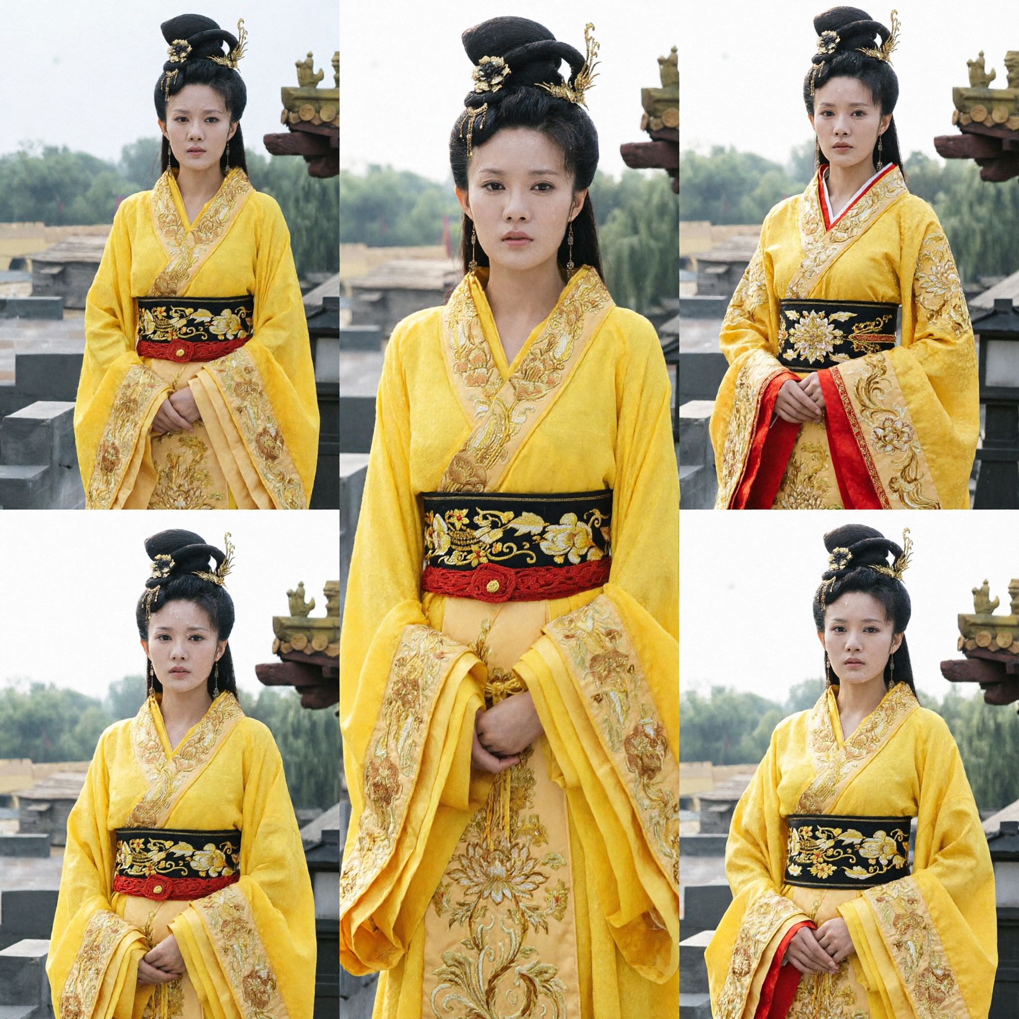 Ancient Chinese Yellow Hanfu Dress Traditional Empress Costume Tang Dynasty Princess Gown for Women - Asian Costume