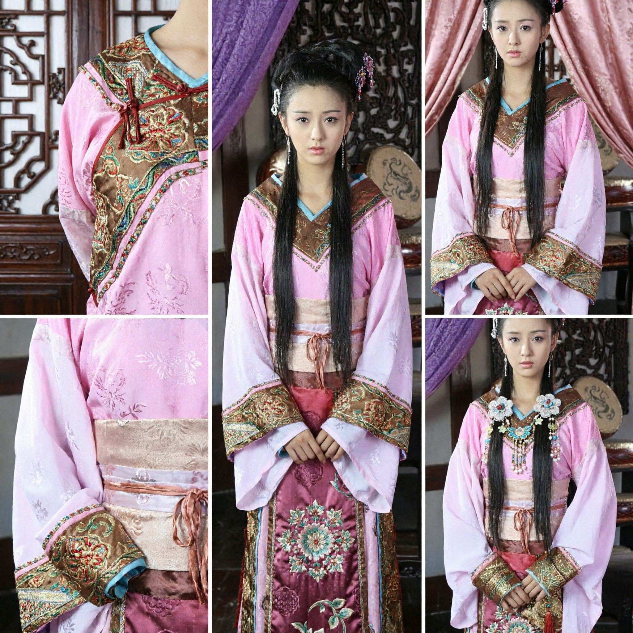 Ancient Chinese Pink Hanfu Princess Costume Traditional Embroidered Fairy Dress for Women Cosplay Stage Performance - Asian Costume