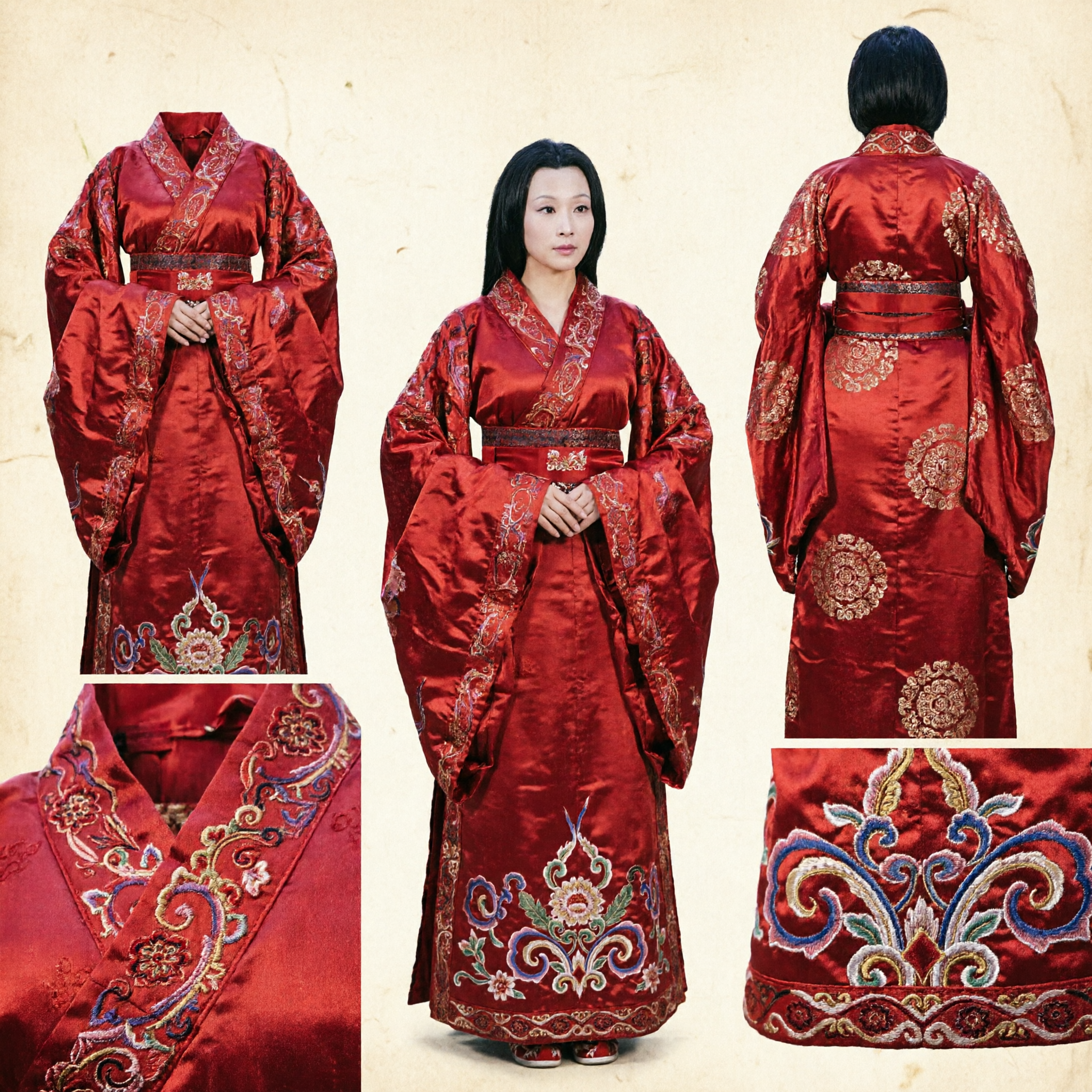Ancient Chinese Red Hanfu Costume for Women Traditional Palace Lady Dress Historical Cosplay Outfit - Asian Costume