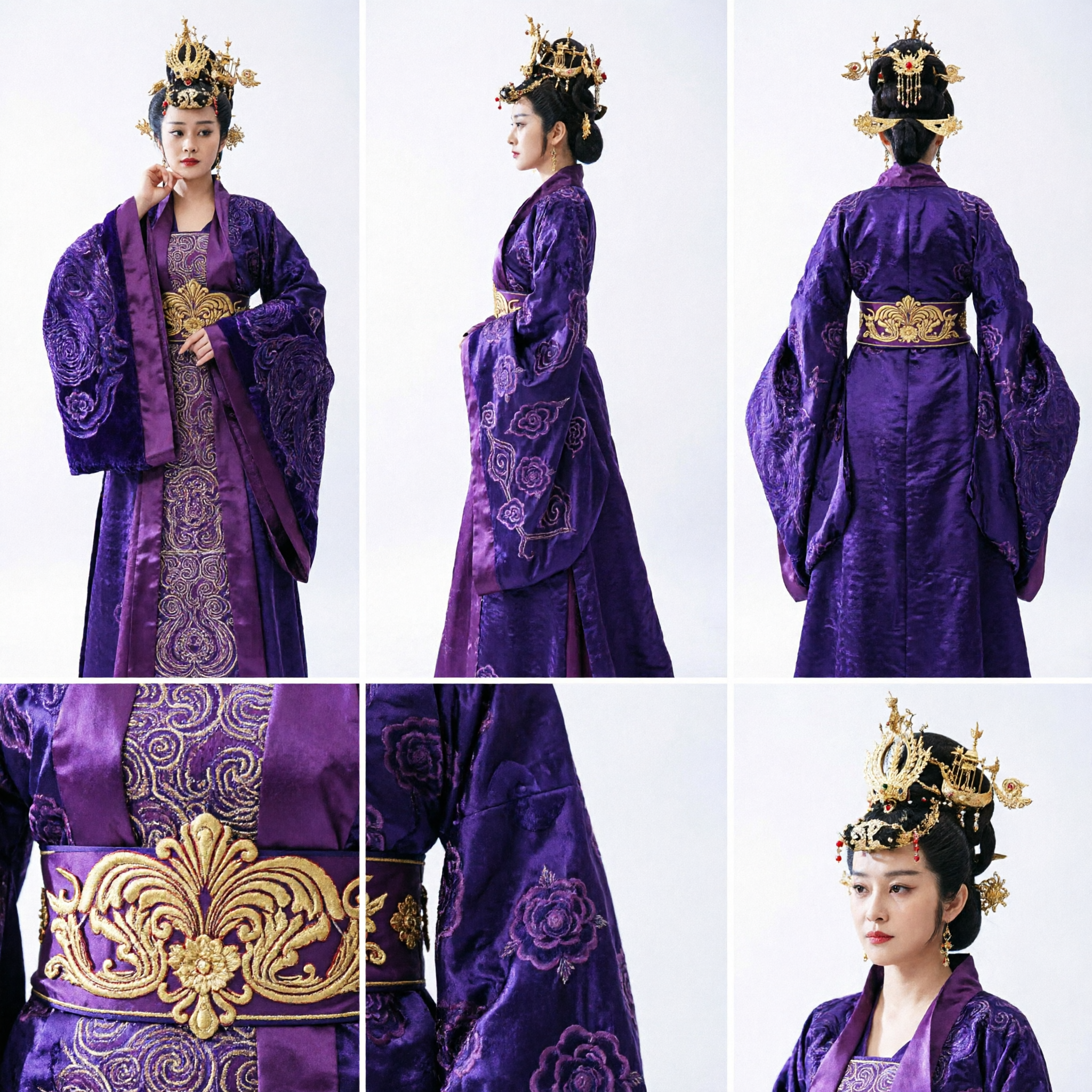 Purple Chinese Empress Costume Traditional Hanfu Robe Ancient Palace Dress for Women Historical Cosplay - Asian Costume