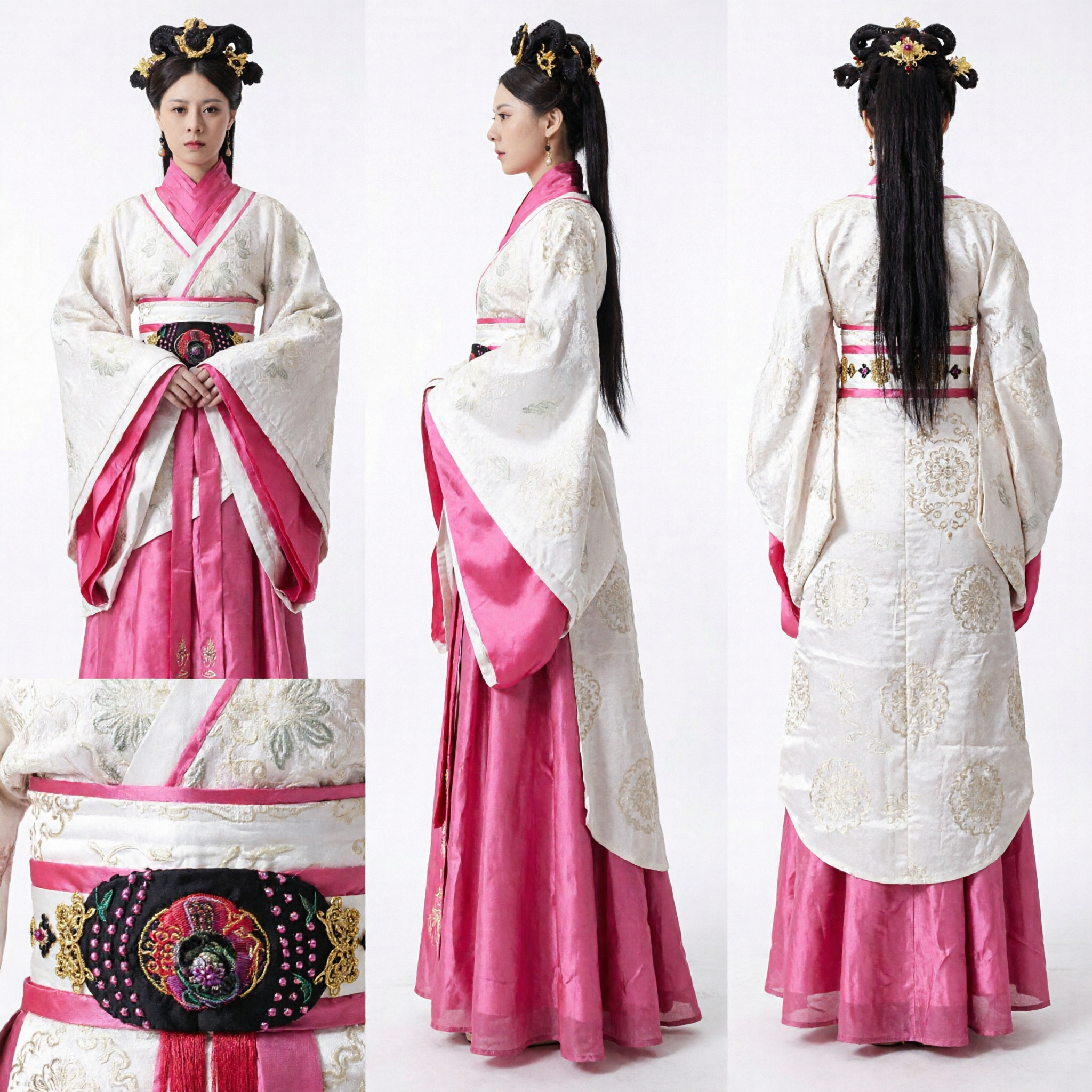 Traditional Chinese Hanfu Costume Women Ancient Qin Dynasty Royal Princess Dress Historical Clothing for Cosplay Photography - Asian Costume