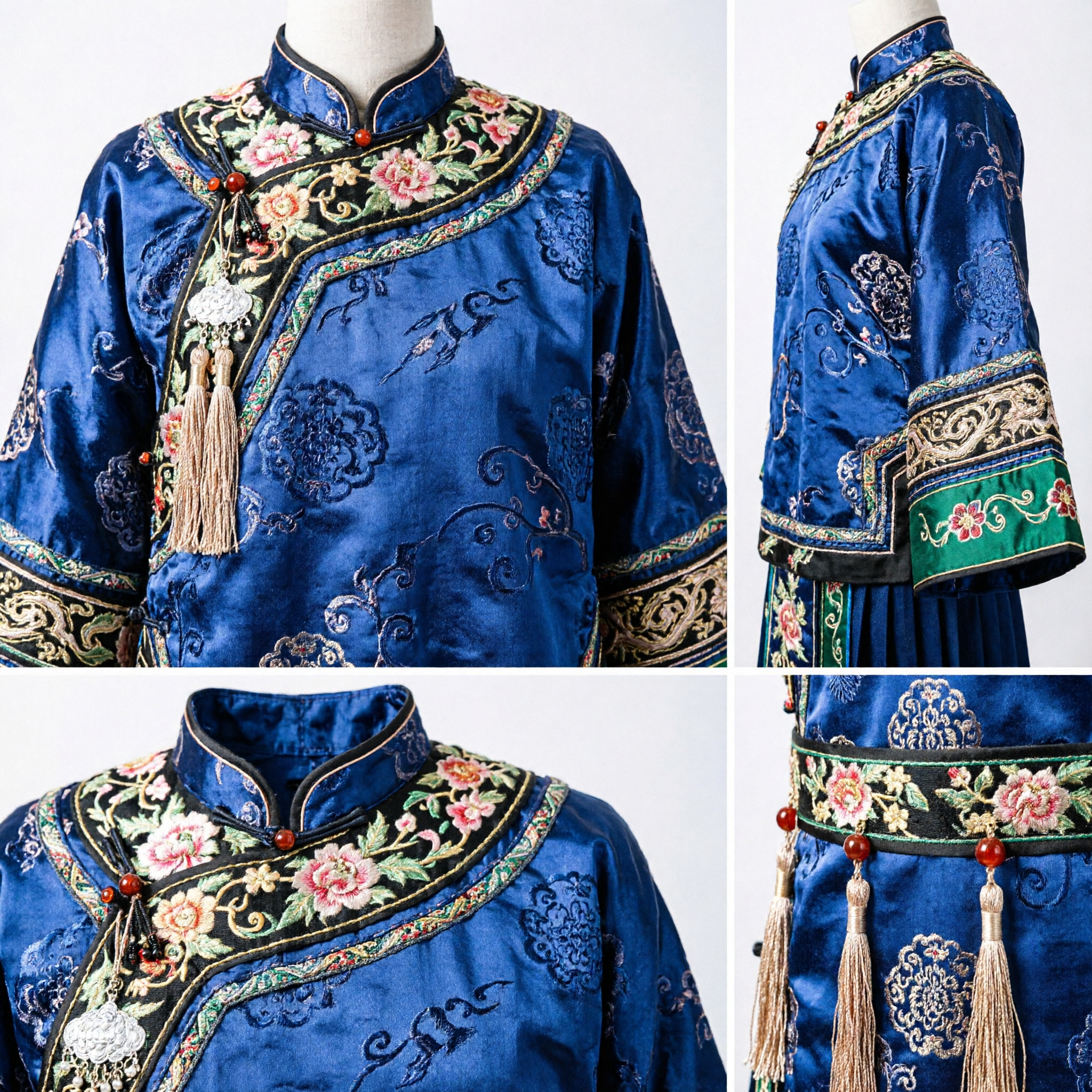 Ancient Chinese Gold Finger Nail Guard with Red Stone for Qing Dynasty Empress Hanfu Cosplay Accessories - Asian Costume