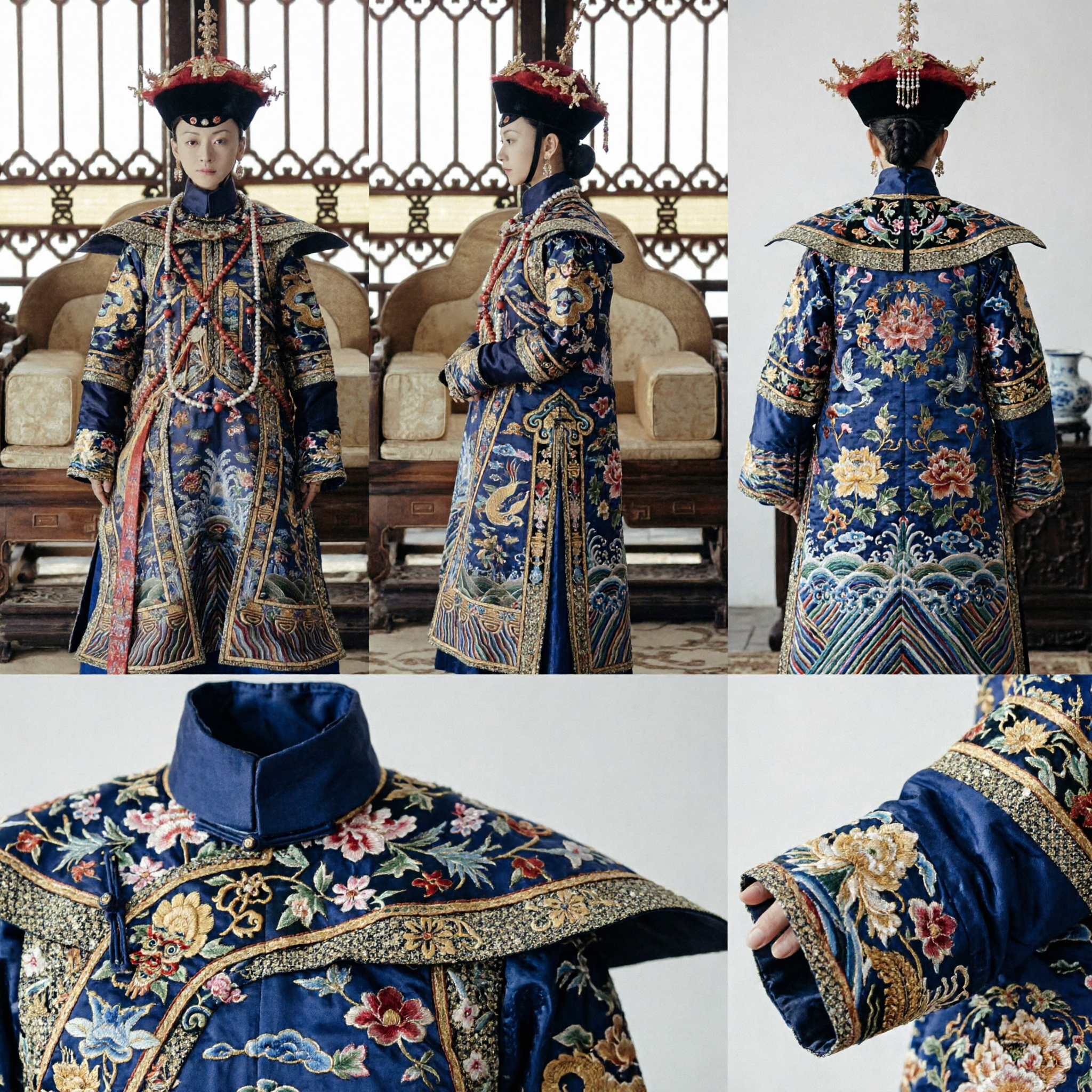 Qing Dynasty Empress Royal Costume Traditional Chinese Imperial Dress for Women Cosplay Historical Drama - Asian Costume