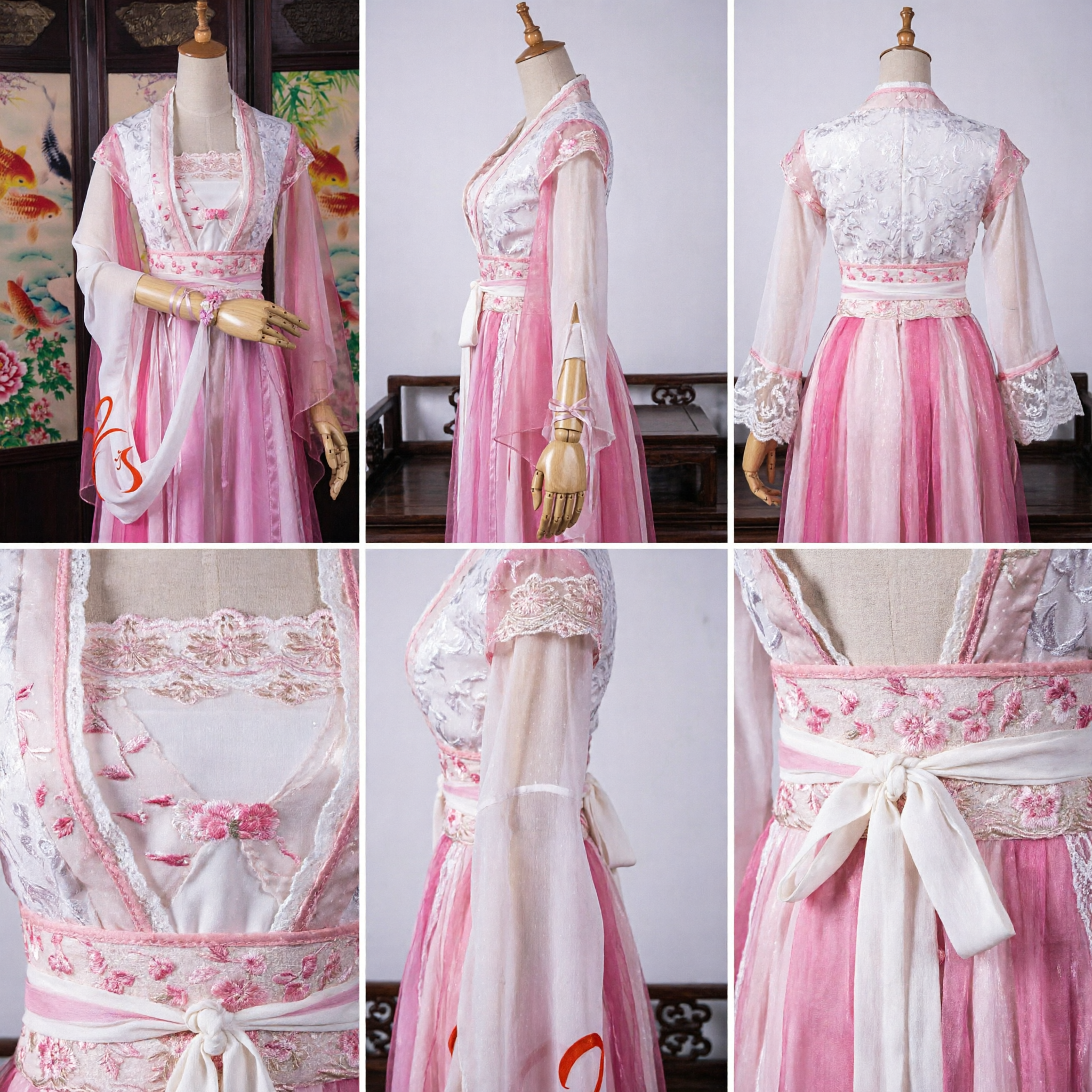 Ancient Chinese Pink Hanfu Costume Traditional Fairy Dress Palace Lady Outfit for Women Cosplay Performance - Asian Costume