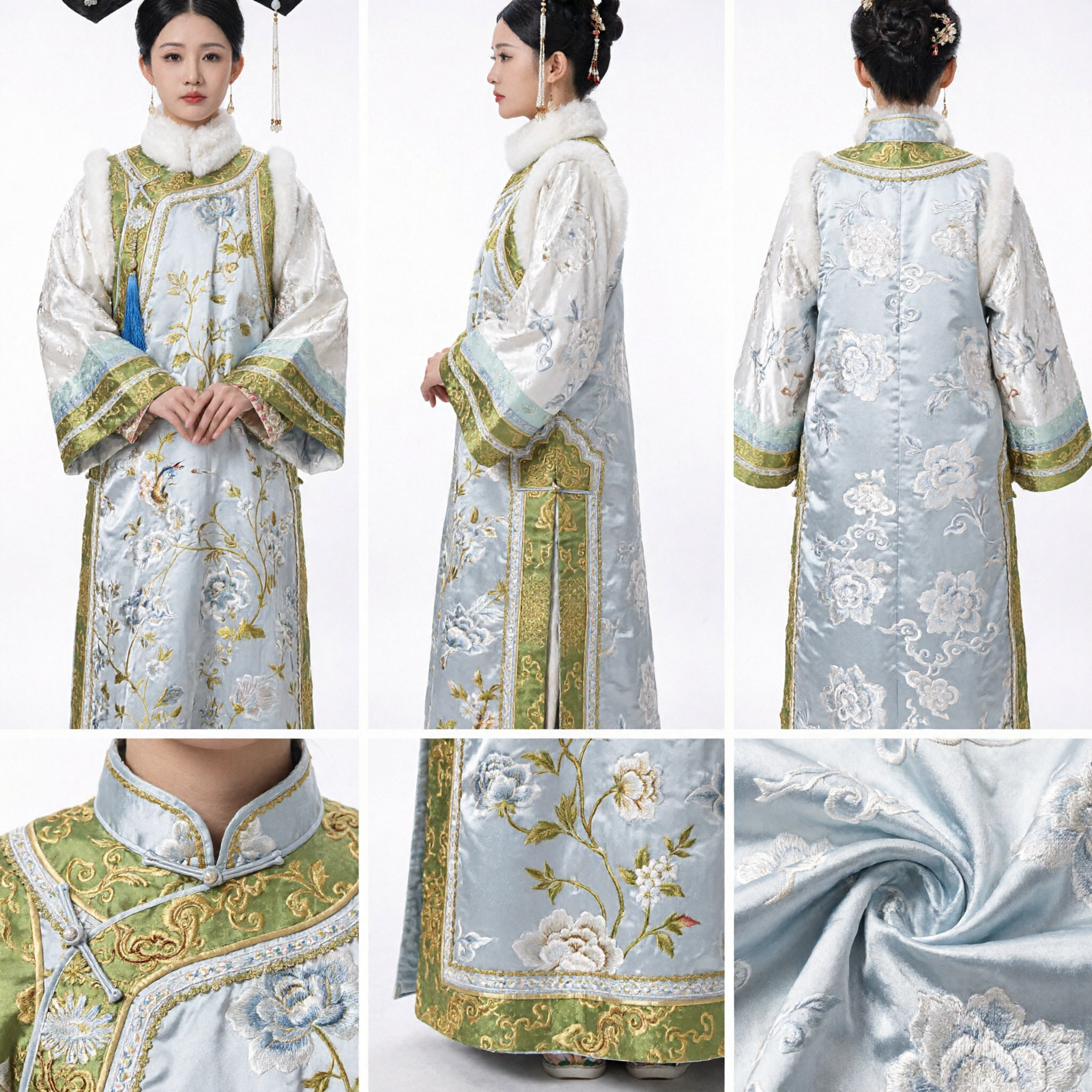 Ancient Chinese Qing Dynasty Empress Costume Traditional Manchu Lady Dress for Women Historical Cosplay Performance - Asian Costume