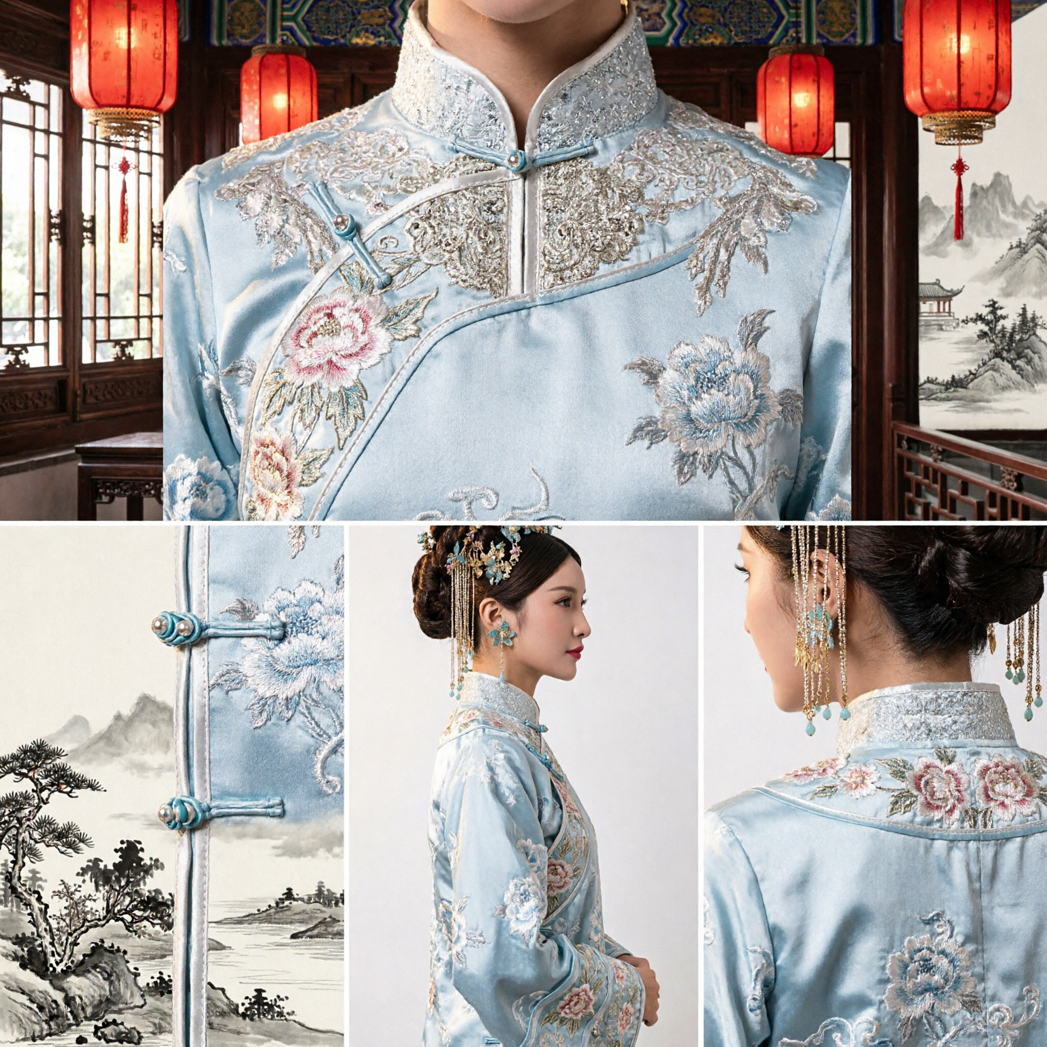 Ancient Chinese Princess Hair Accessories Qing Dynasty Butterfly Tassel Headdress Traditional Wedding Headpiece for Women - Asian Costume