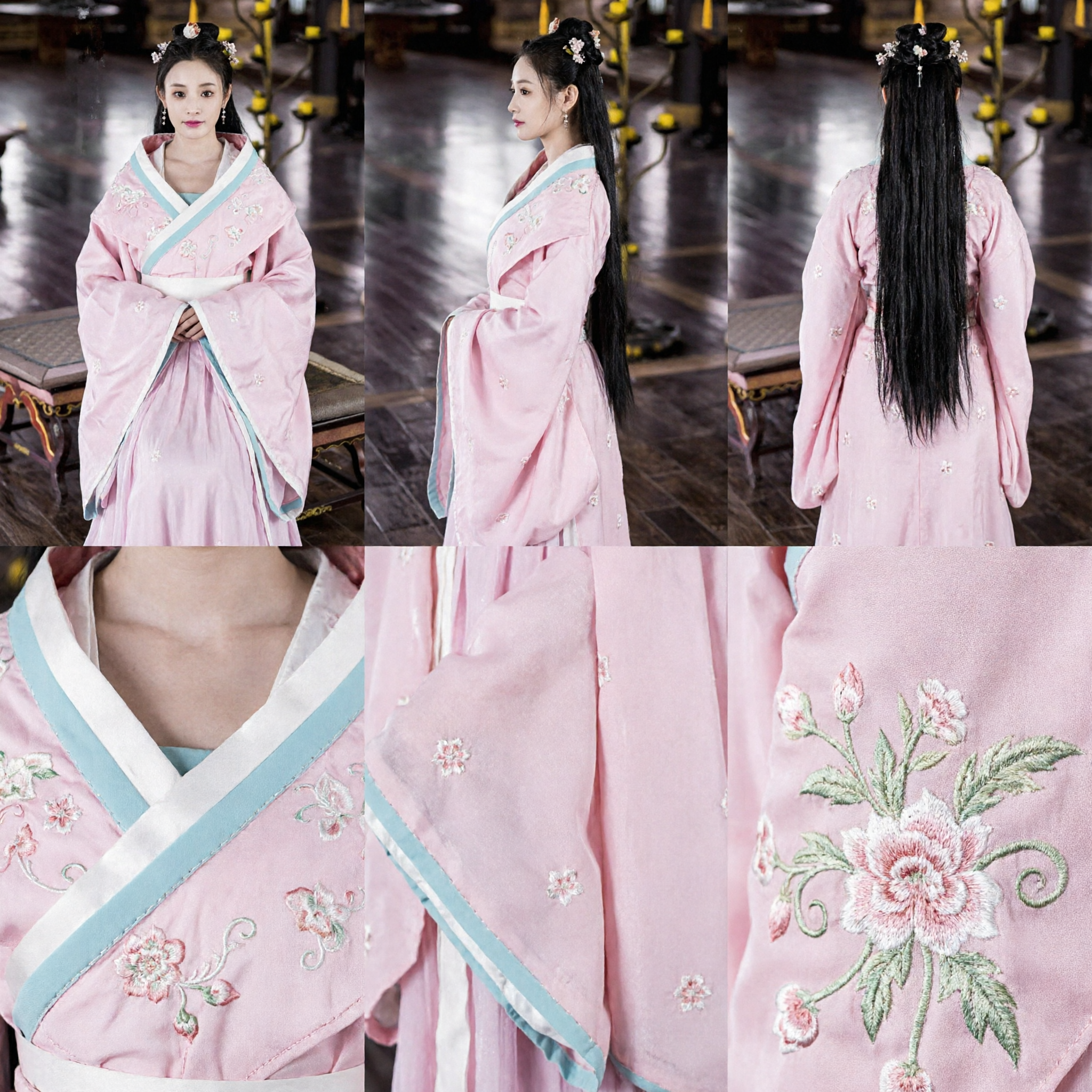 Traditional Chinese Hanfu Pink Ancient Princess Costume for Women Historical Han Dynasty Court Lady Dress - Asian Costume