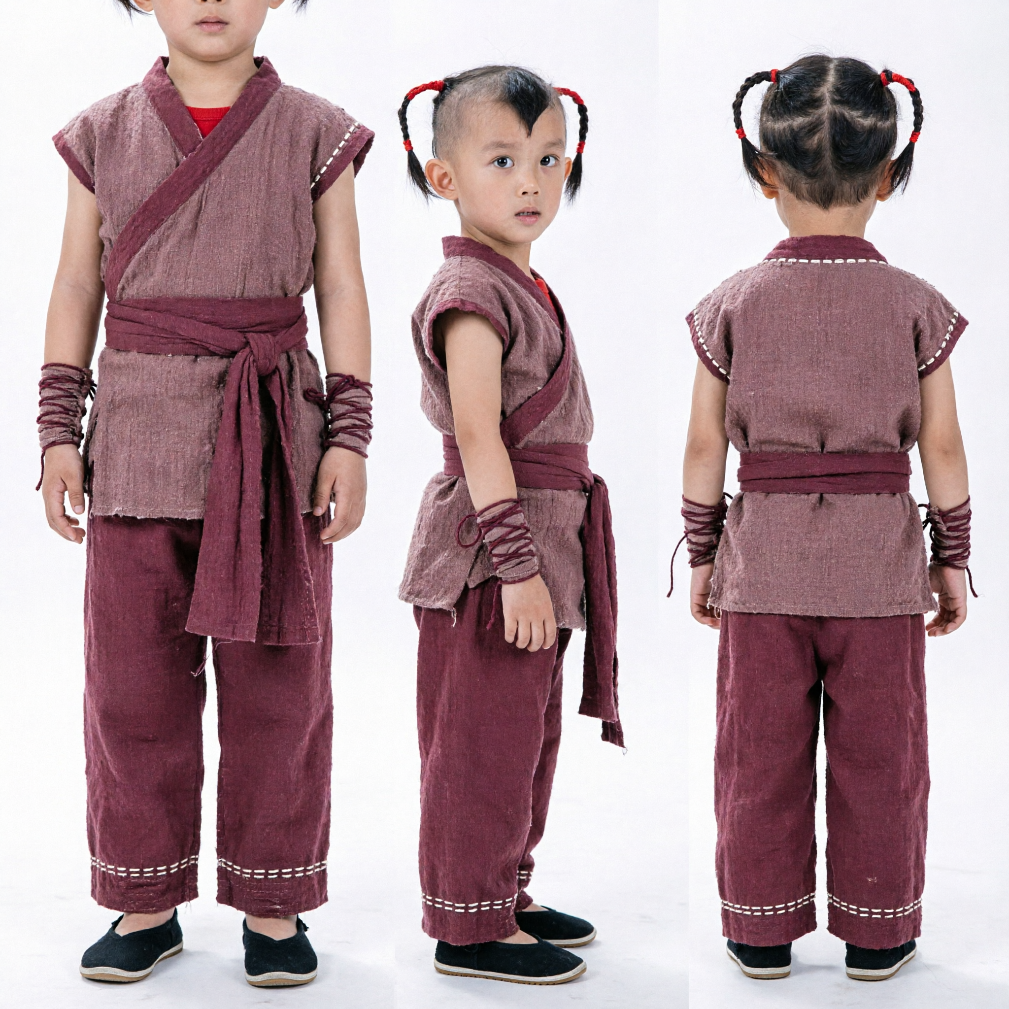 Kids Traditional Chinese Shaolin Monk Kung Fu Costume Martial Arts Uniform for Boys Halloween - Asian Costume