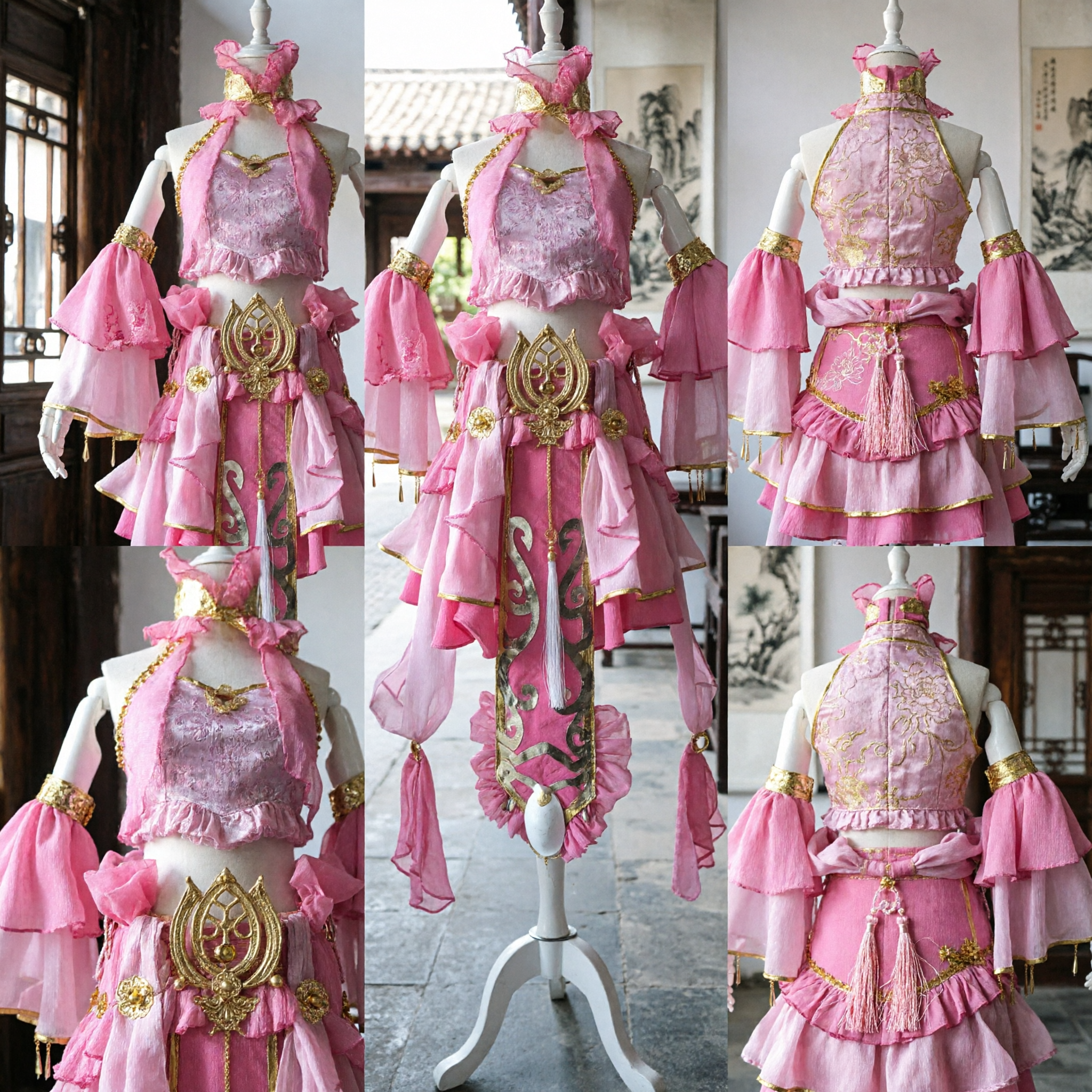 Traditional Chinese Pink Fairy Goddess Hanfu Costume Ancient Princess Dress for Women Dance Performance Cosplay - Asian Costume