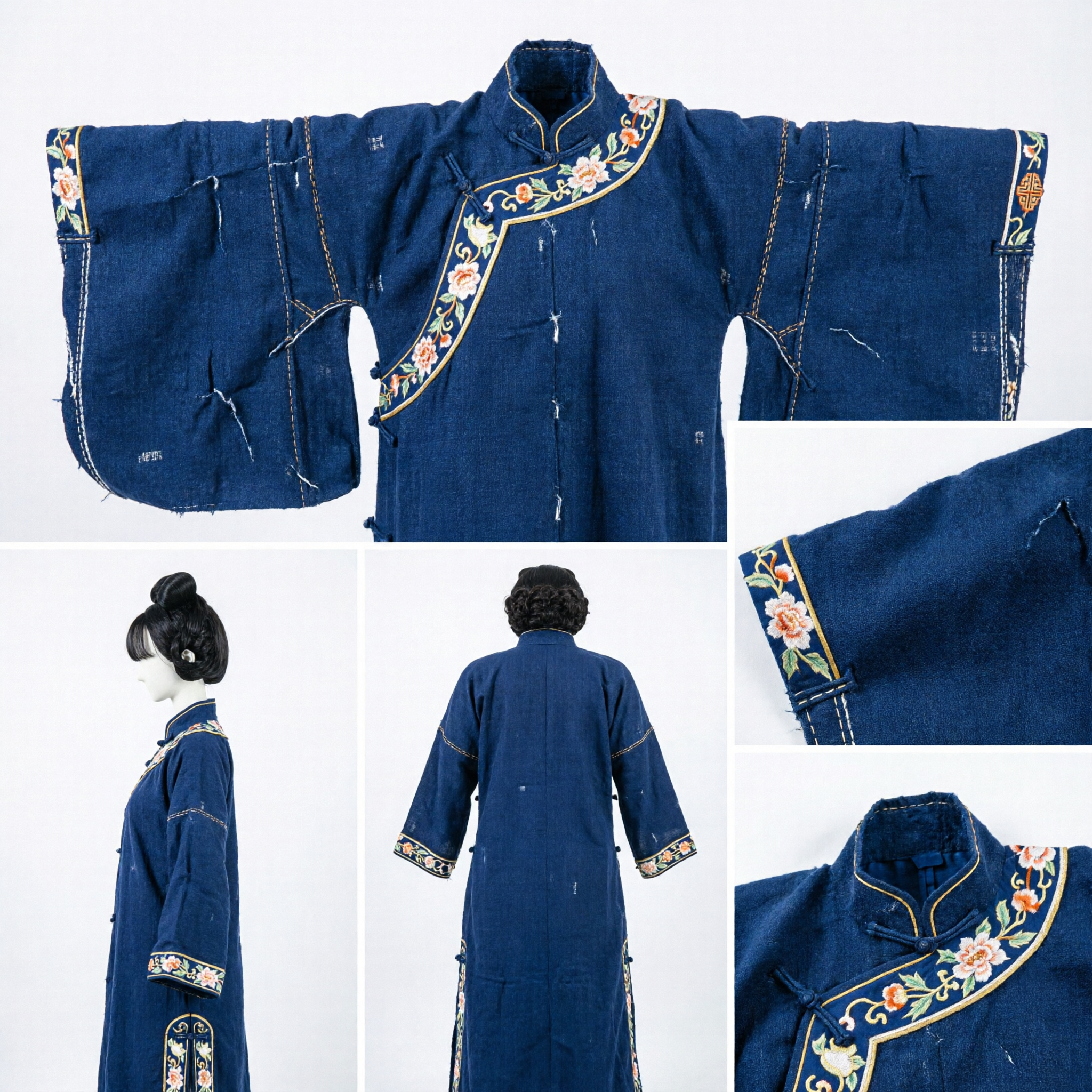 Traditional Chinese Ancient Style Black Hair Wig Hanfu Hairpiece for Women Cosplay and Stage Performance - Asian Costume