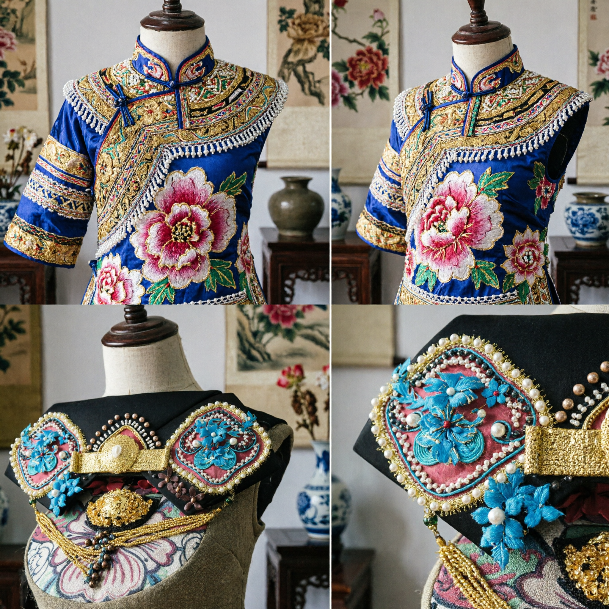 Traditional Chinese Hanfu Phoenix Crown Headpiece Ancient Empress Hair Accessory for Wedding and Opera Performance - Asian Costume