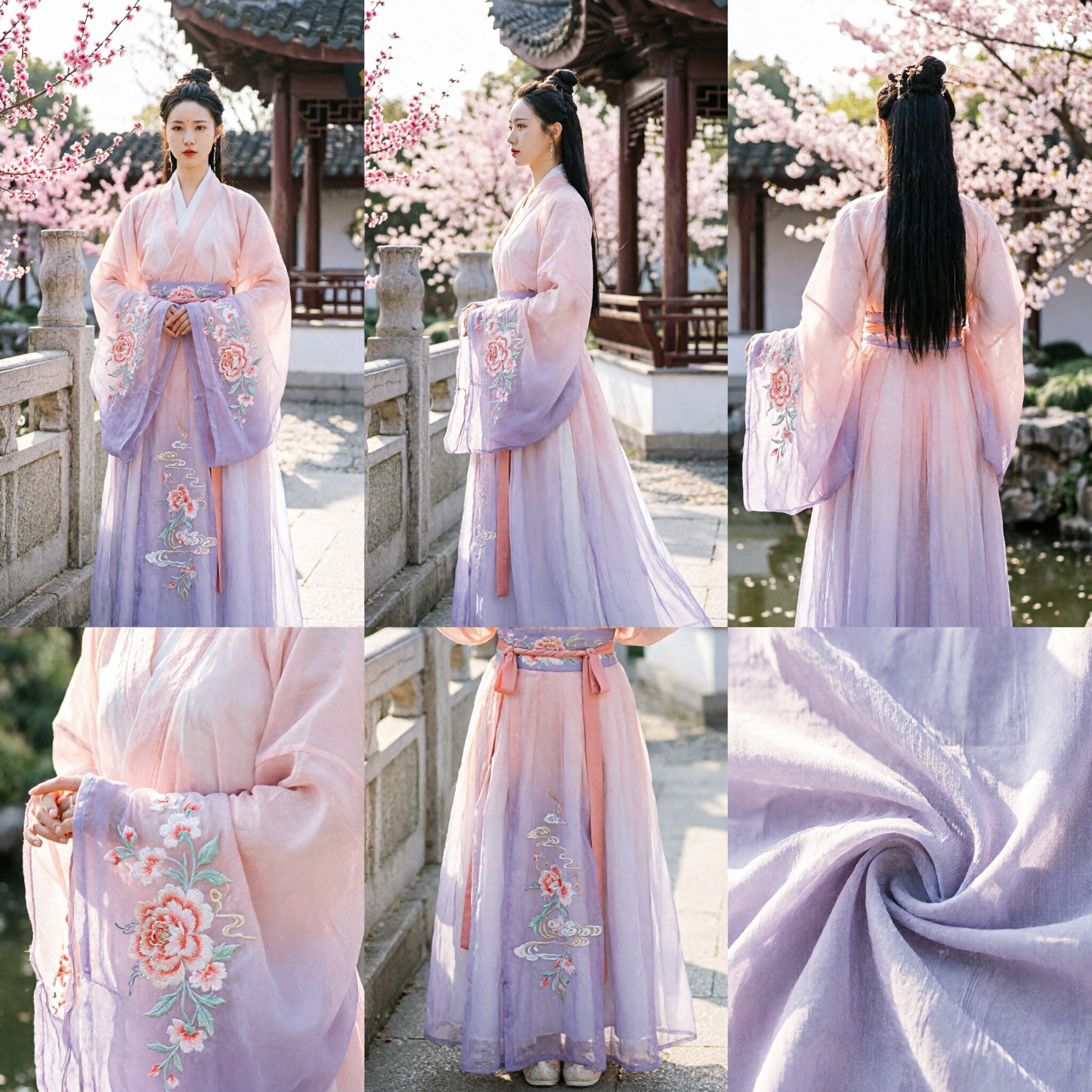 Traditional Chinese Hanfu Ancient Costume Elegant Fairy Dress Complete Set for Women Photography Prop - Asian Costume