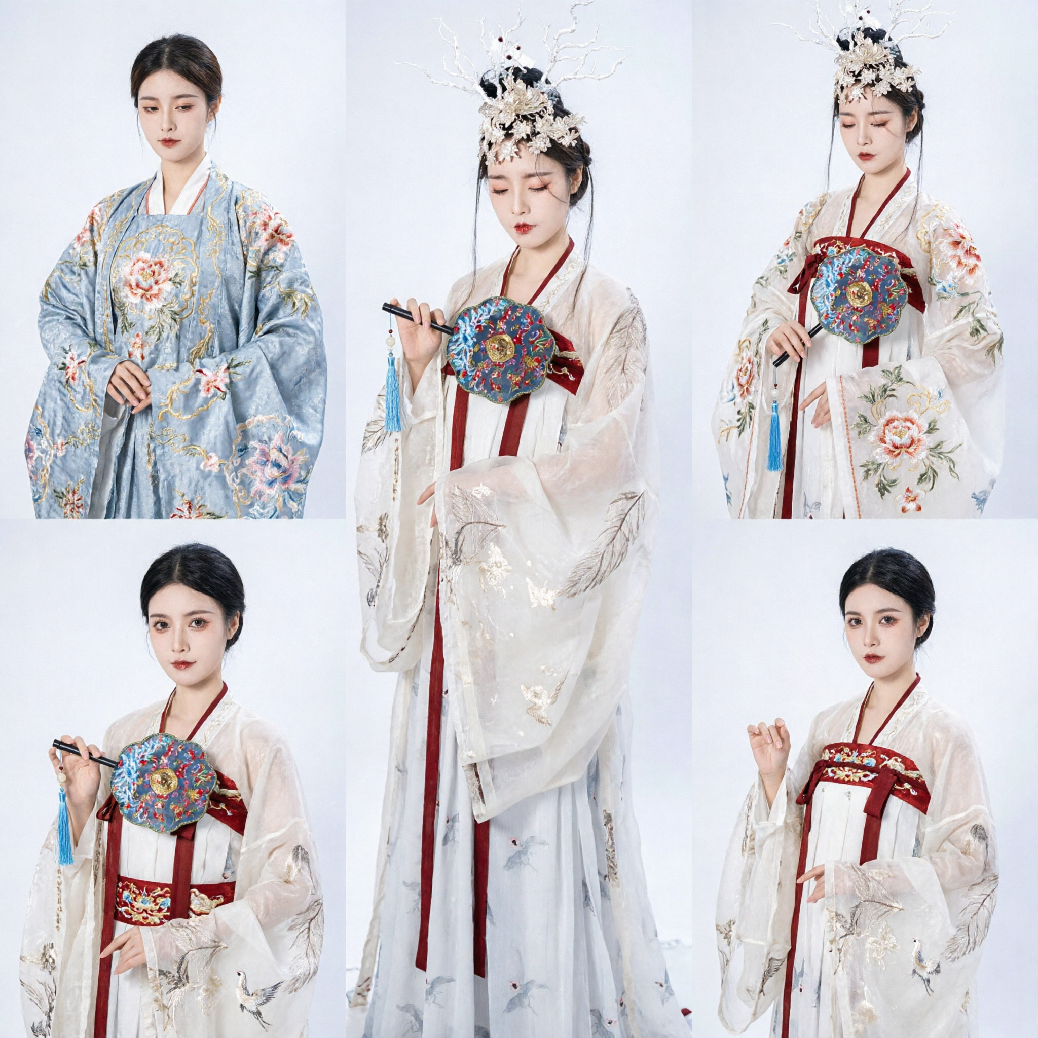 Traditional Chinese Hanfu Ancient Costume Fairy Dress Song Dynasty Style Elegant White Robe for Women Photography - Asian Costume