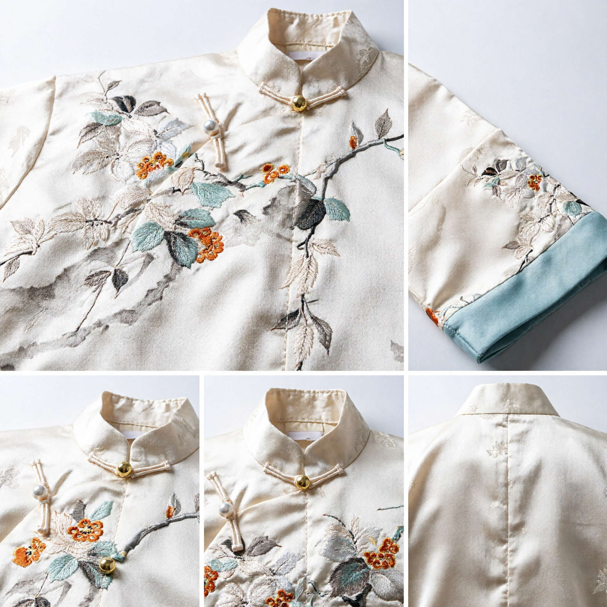 Classical Chinese Traditional Hanfu Waist Sash Ink Wash Floral Pattern Silk Accessory for Women - Asian Costume