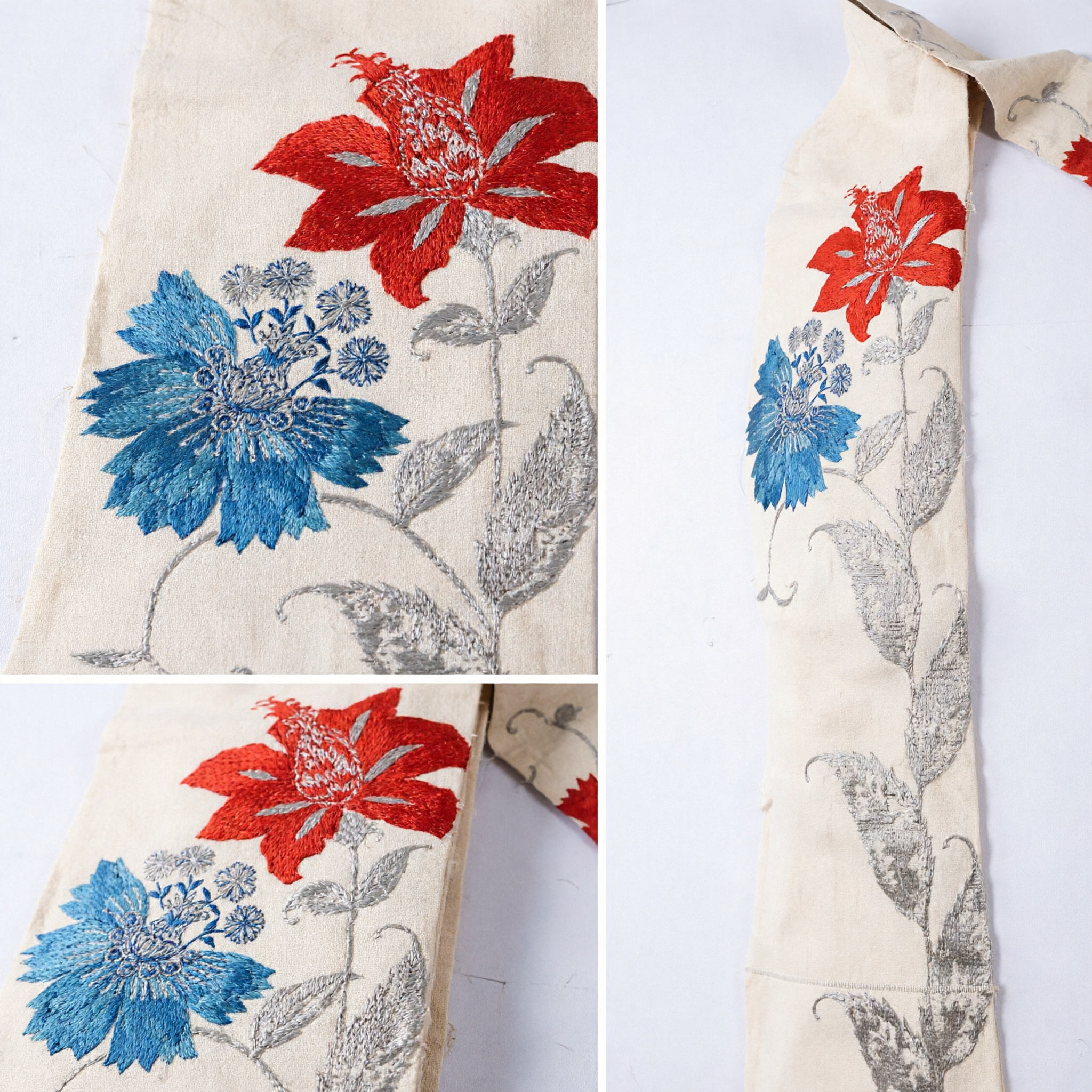 Traditional Chinese Floral Print Cotton Sash for Hanfu and Cheongsam Costume Accessories for Women - Asian Costume