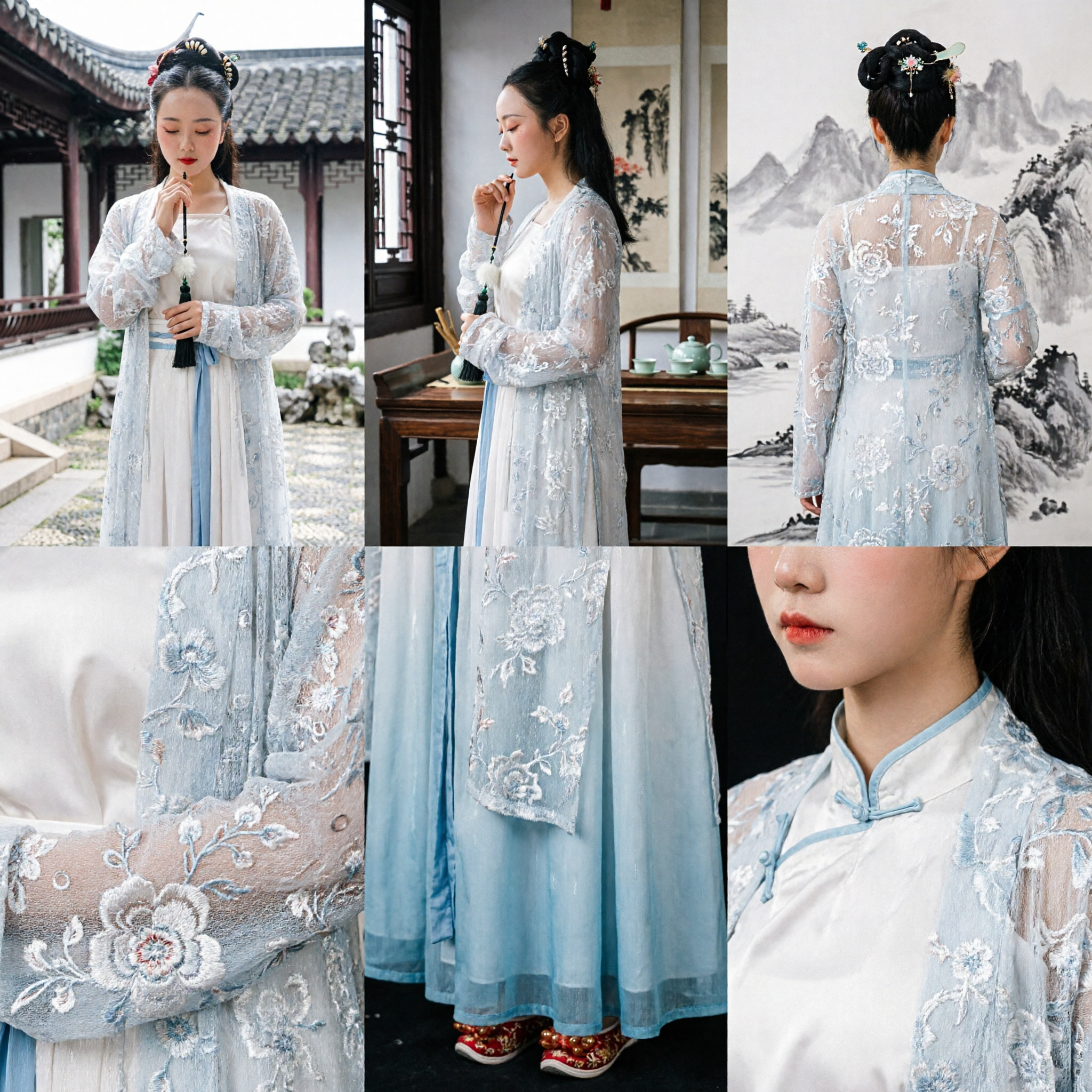 Elegant White Chinese Hanfu Traditional Costume for Women Ancient Fairy Dress Tang Dynasty Style - Asian Costume