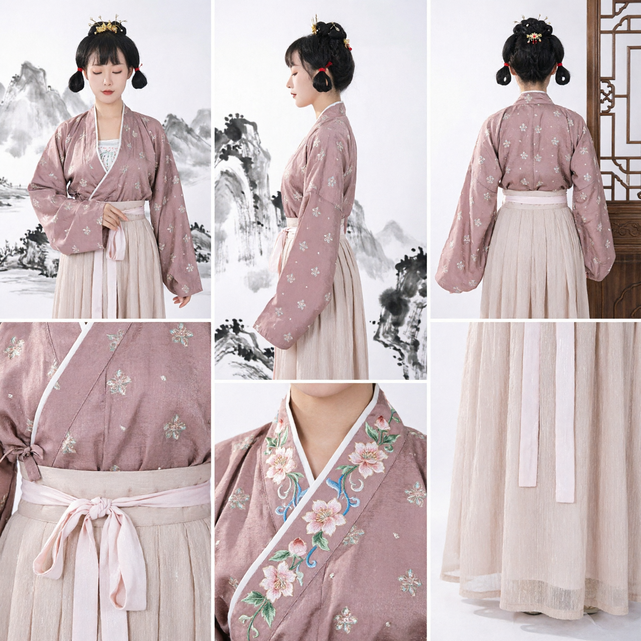 Elegant Traditional Chinese Hanfu Tang Dynasty Ruqun Ancient Costume Dress for Women Cosplay Photography - Asian Costume