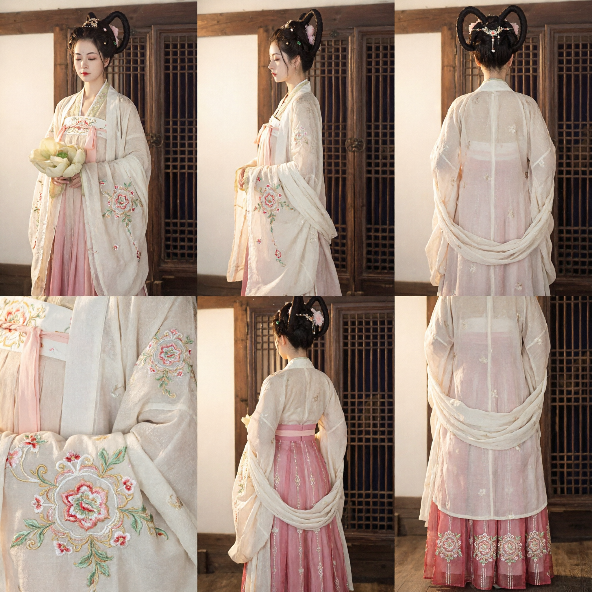 Elegant Ancient Chinese Tang Dynasty Hanfu Costume Pink Fairy Dress Traditional Clothing for Women - Asian Costume