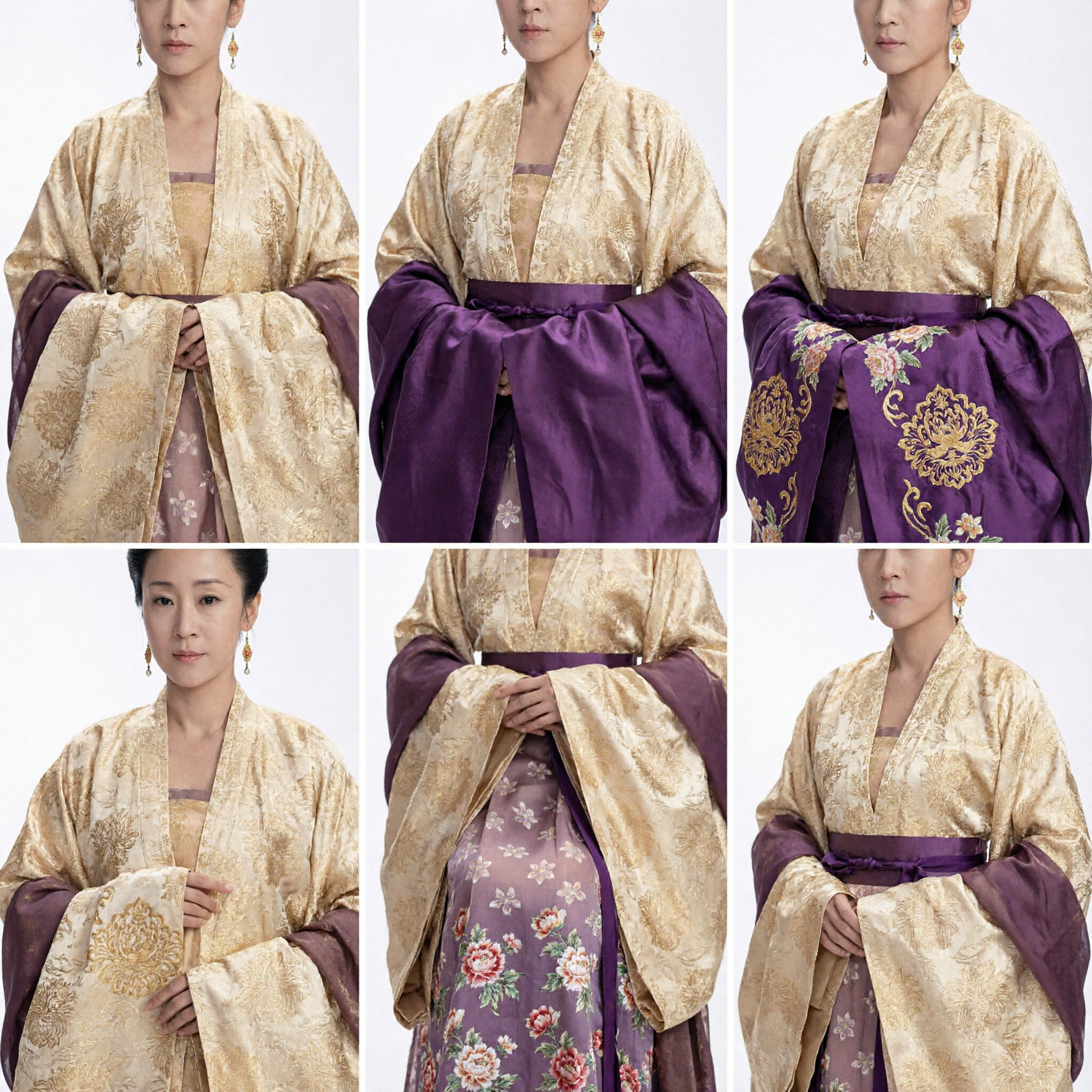 Complete Chinese Ancient Palace Lady Hanfu Costume Set Traditional Tang Dynasty Empress Dress for Women - Asian Costume