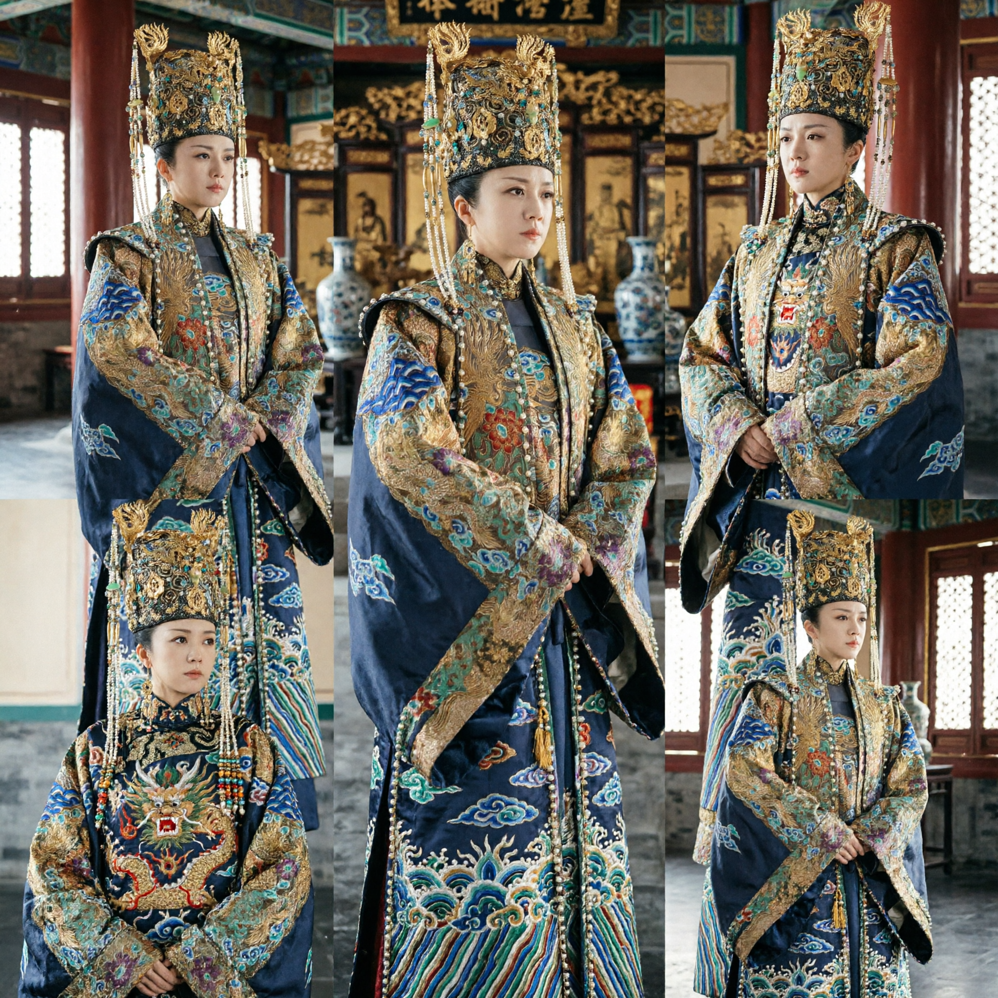 Traditional Chinese Ming Dynasty Empress Costume with Phoenix Crown Historical Drama Cosplay Robe for Women - Asian Costume