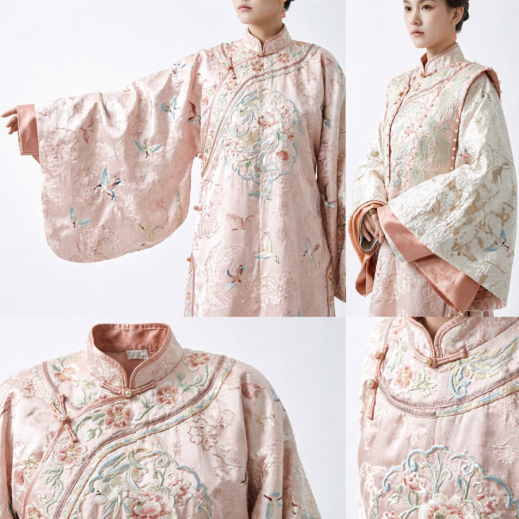 Traditional Chinese Hanfu Costume for Women Ancient Ming Dynasty Style Peach Embroidery Dress for Cosplay - Asian Costume