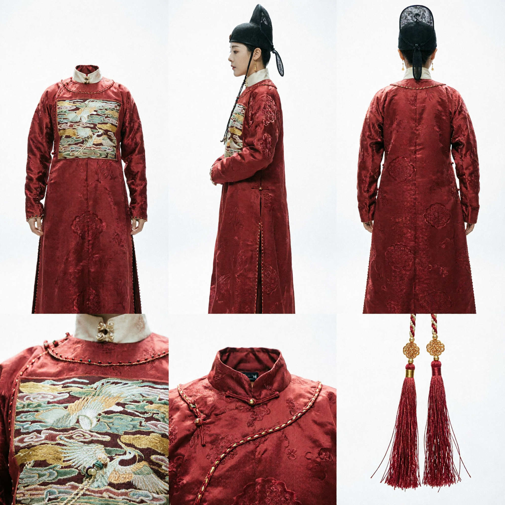 Traditional Chinese Ming Dynasty Red Official Robe Hanfu Costume Ancient Palace Lady Cosplay Outfit for Women - Asian Costume
