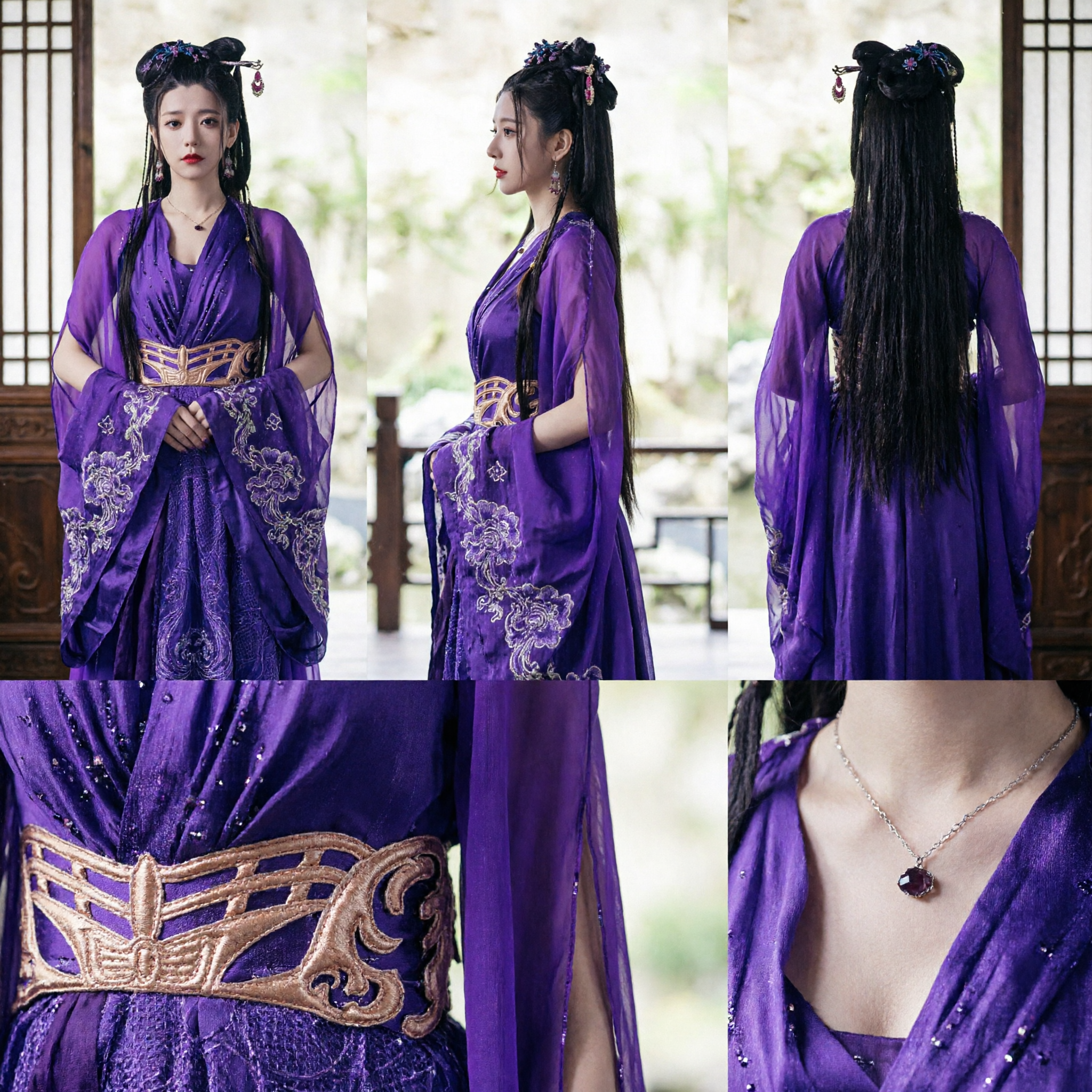 Traditional Chinese Purple Hanfu Costume Women Ancient Fairy Dress Xianxia Wuxia Period Drama Clothing Cosplay - Asian Costume