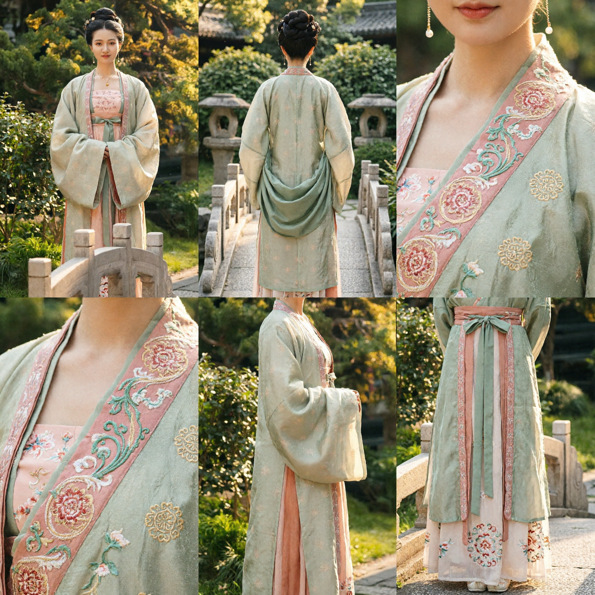 Elegant Ancient Chinese Tang Dynasty Hanfu Traditional Costume Set for Women Historical Cosplay Photography Dress - Asian Costume