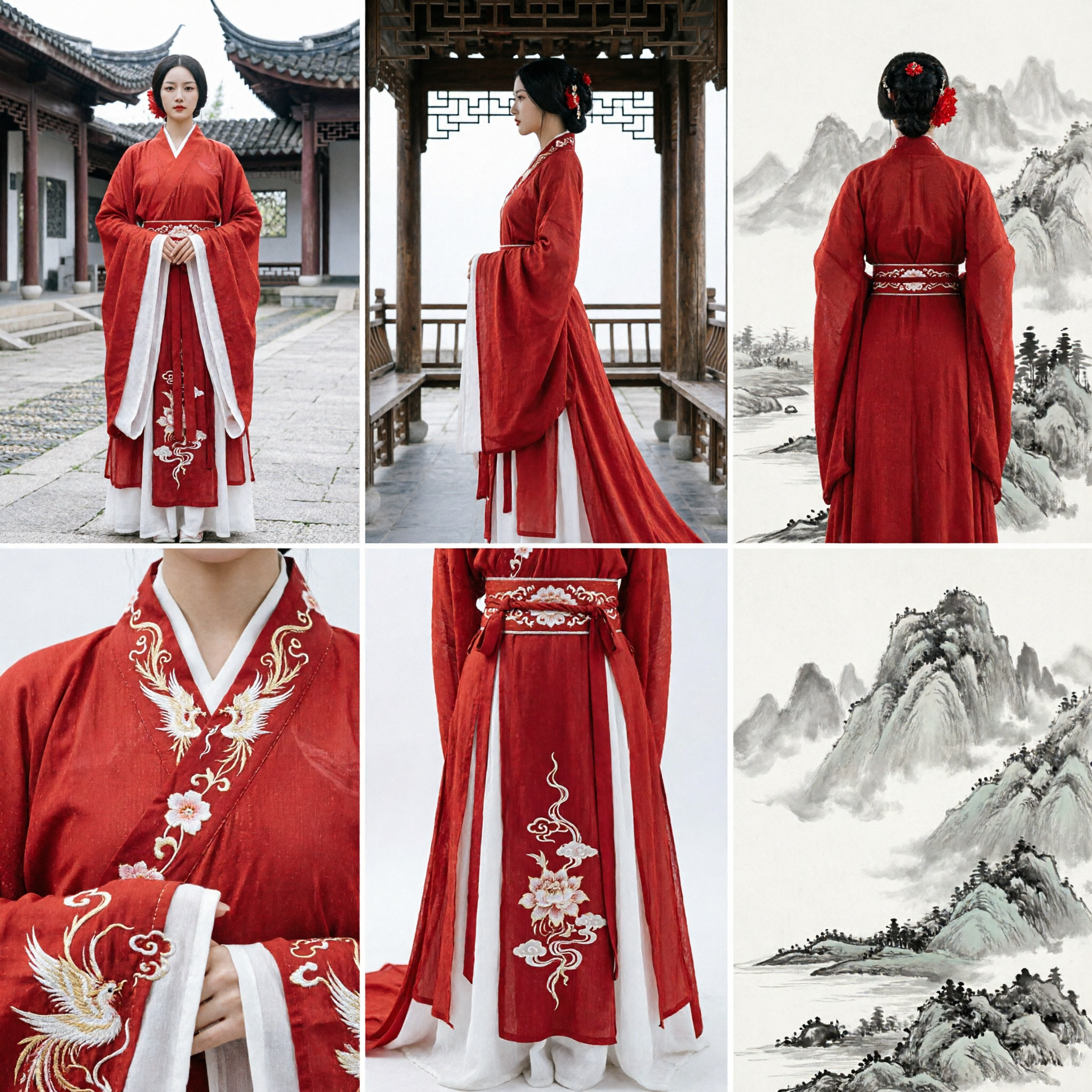 Elegant Red Ancient Chinese Hanfu Traditional Costume Long Robe for Women Historical Drama Cosplay - Asian Costume