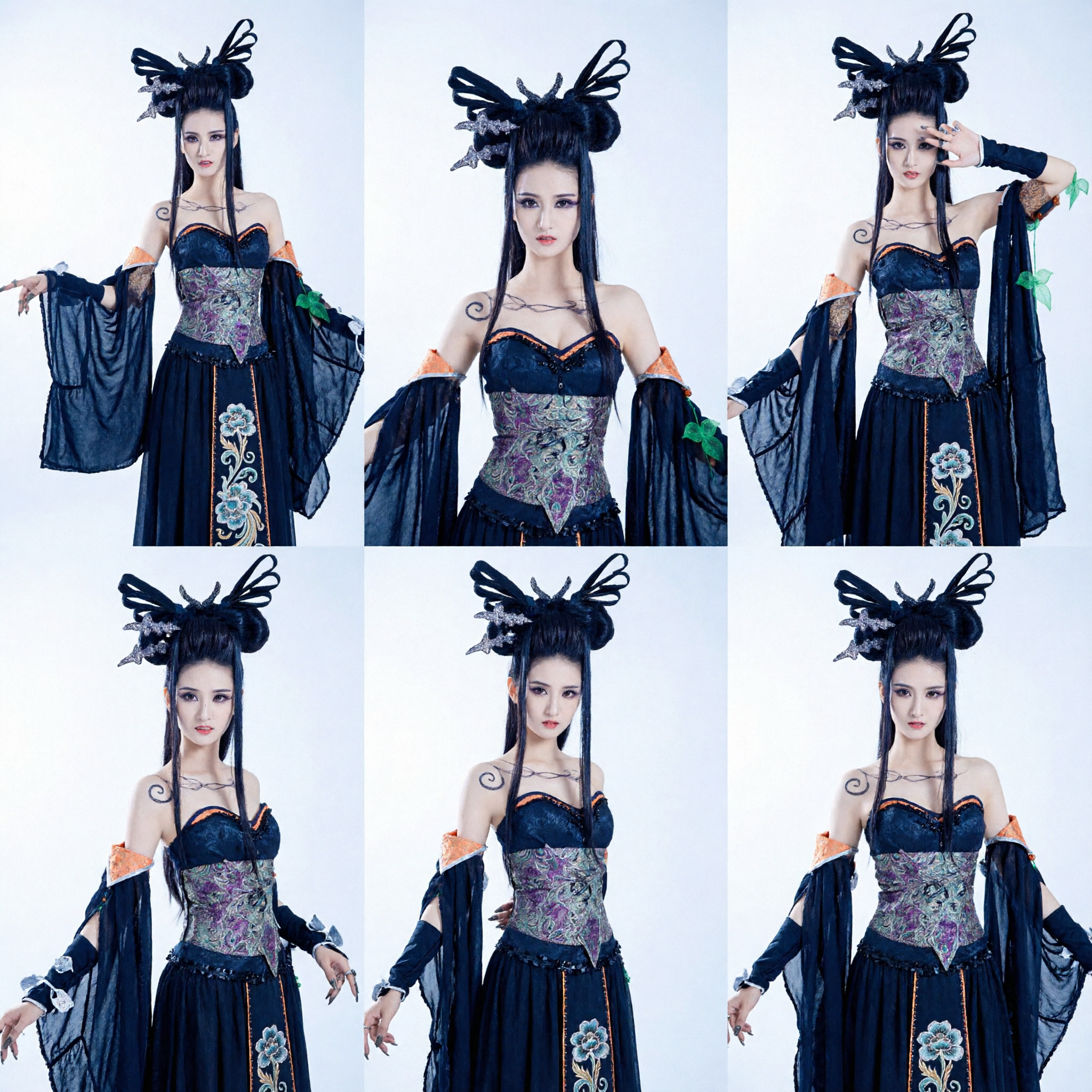 Ancient Chinese Wuxia Dark Fantasy Demon Cosplay Costume Sexy Dress for Women Stage Performance - Asian Costume