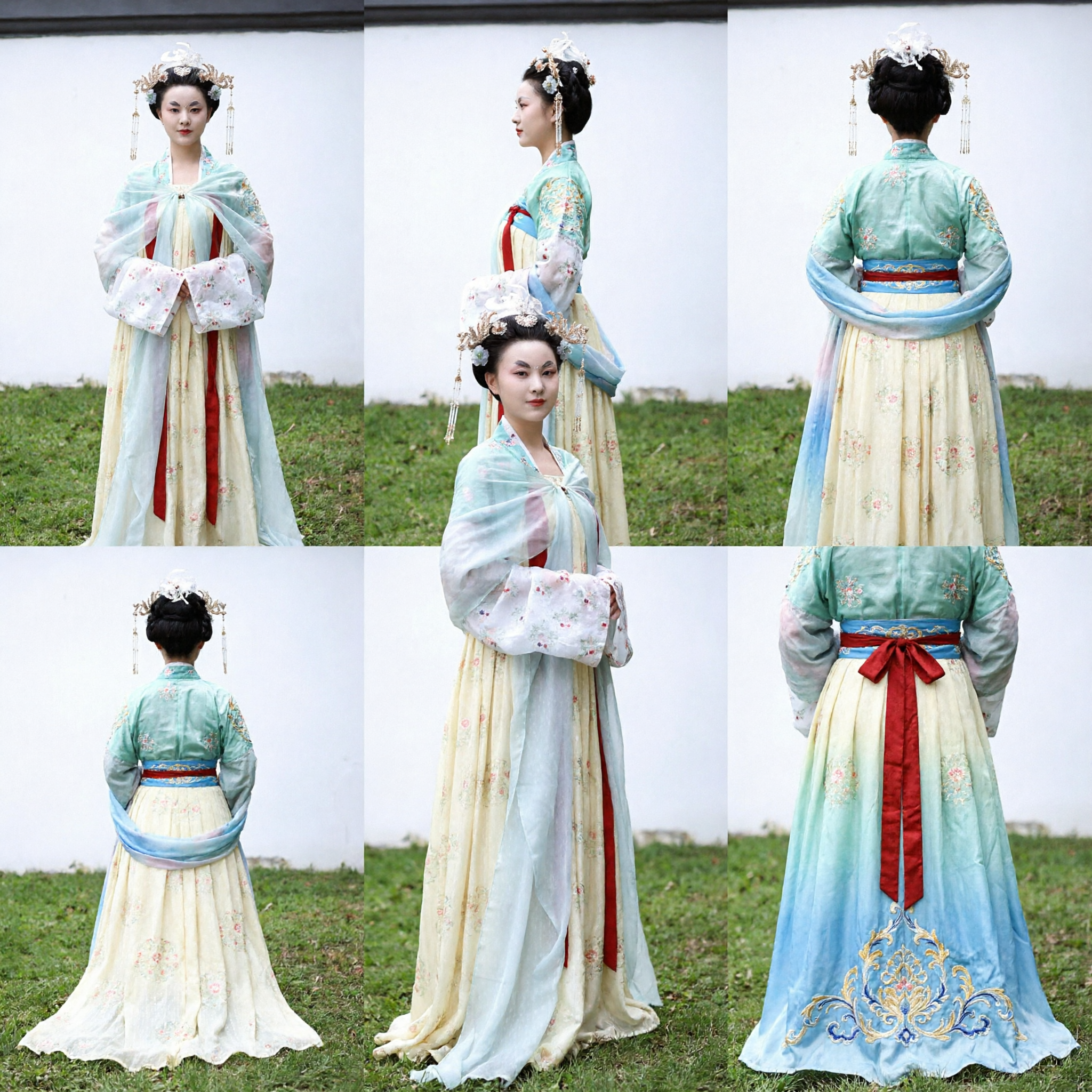 Elegant Traditional Chinese Tang Dynasty Hanfu Costume Ancient Imperial Concubine Dress for Women Cosplay Performance - Asian Costume