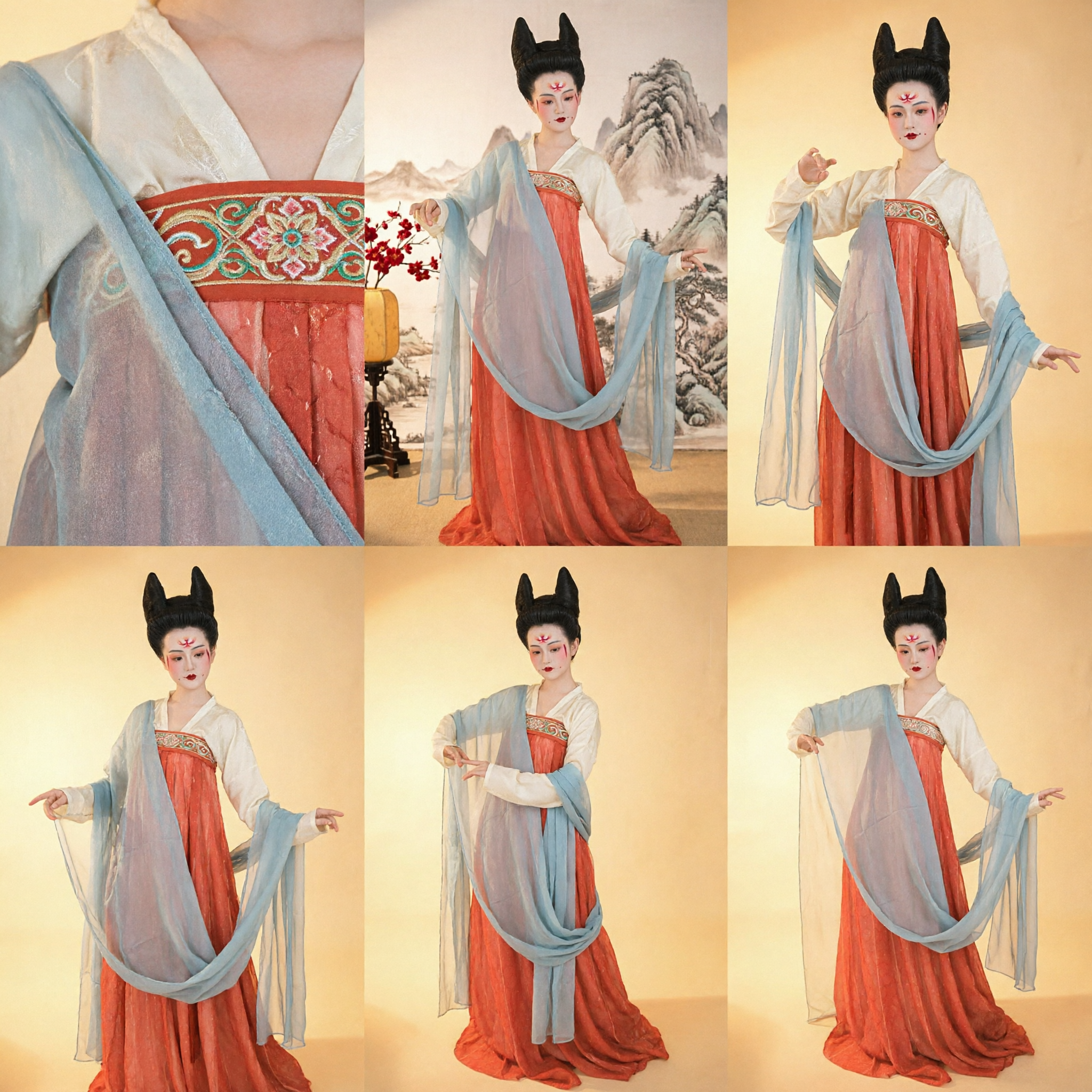 Traditional Chinese Tang Dynasty Hanfu Costume Ancient Palace Lady Dress Complete Set for Women - Asian Costume