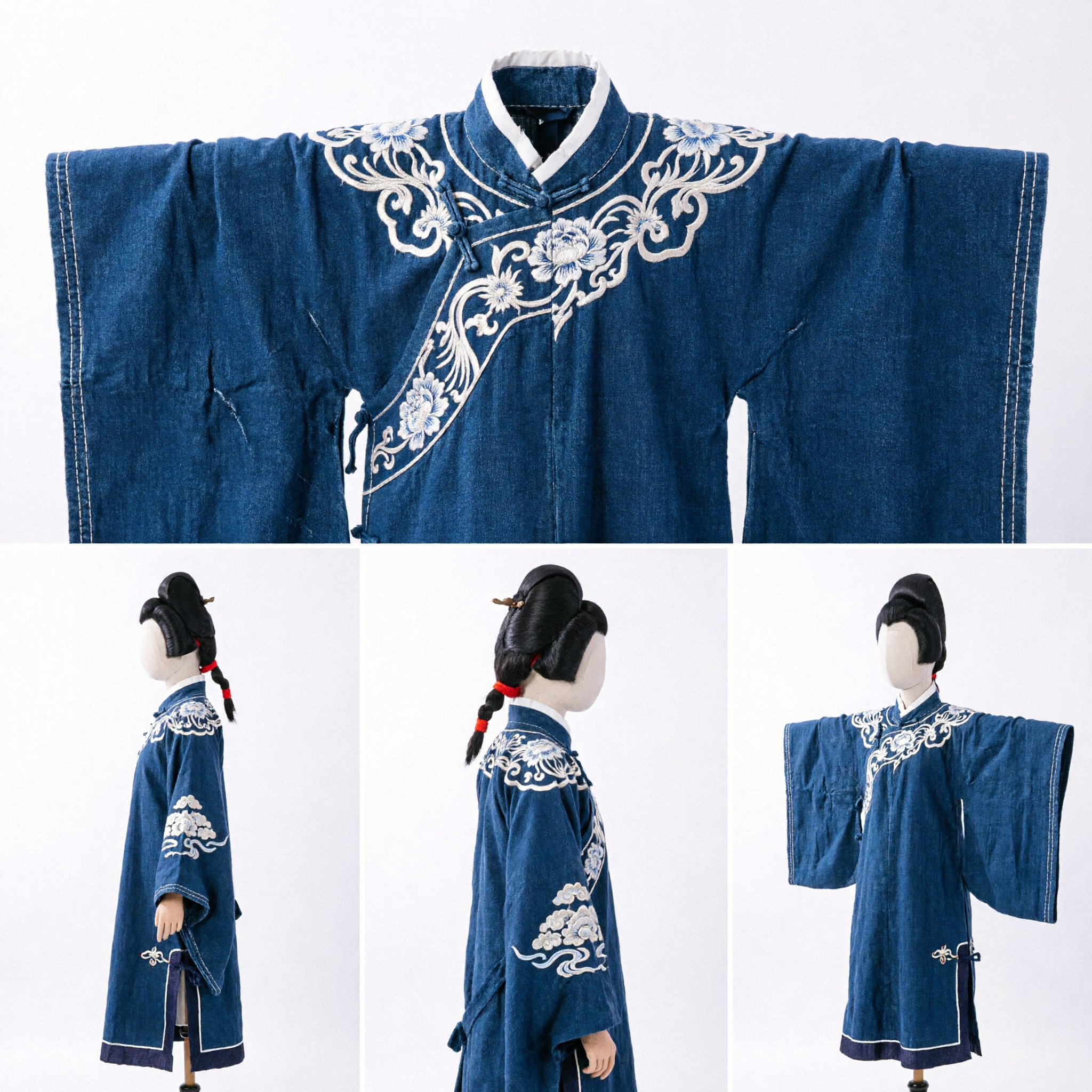 Ancient Chinese Classical Hair Bun Wig Traditional Hanfu Costume Accessory Black Updo for Cosplay and Performance - Asian Costume