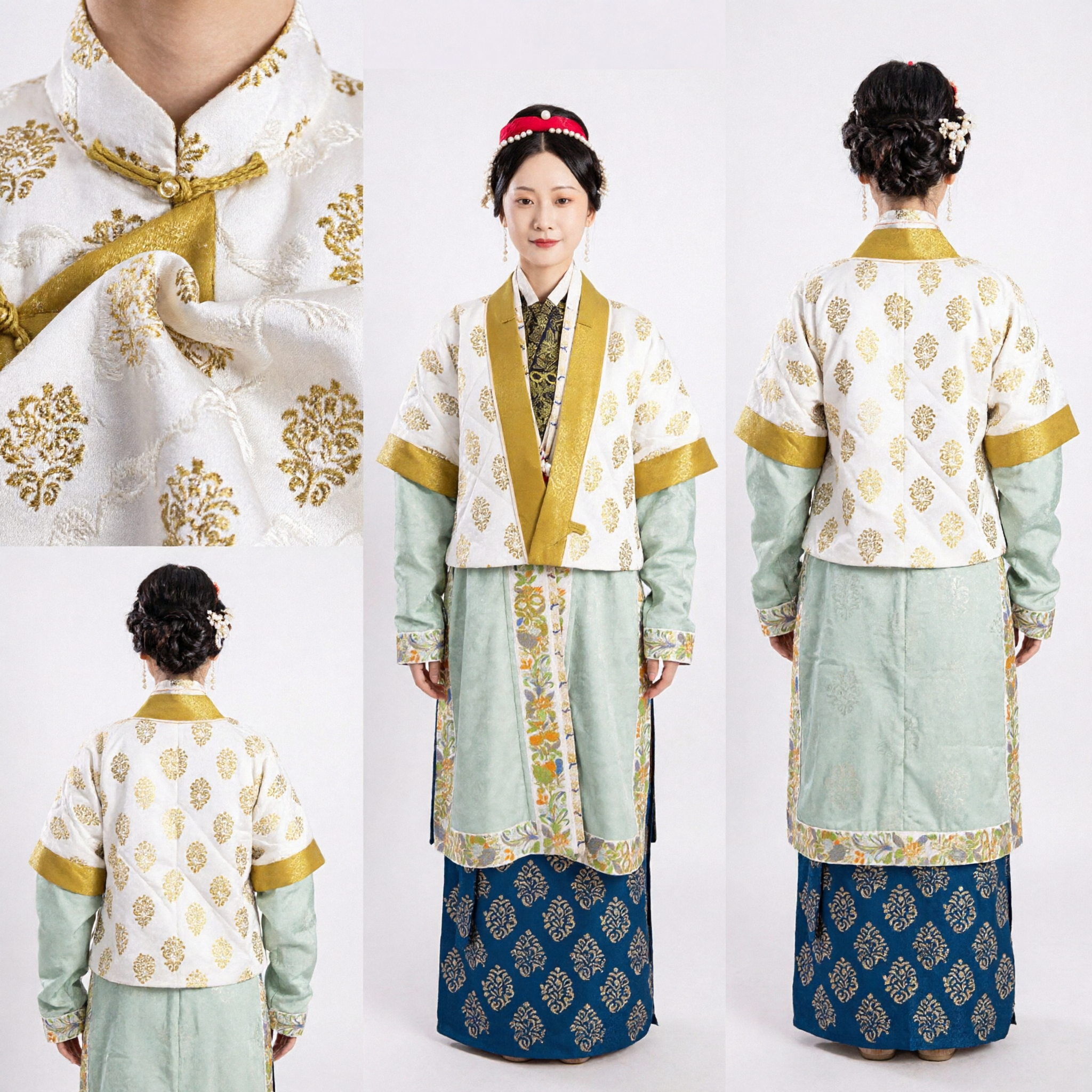 Traditional Chinese Hanfu Ming Dynasty Costume Women Ancient Court Lady Dress for Wedding Photography - Asian Costume