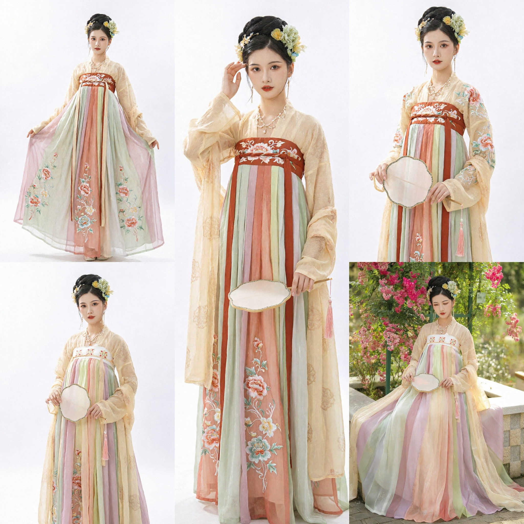 Elegant Tang Dynasty Hanfu Qixiong Ruqun Fairy Dress Traditional Chinese Costume for Women Performance Cosplay - Asian Costume