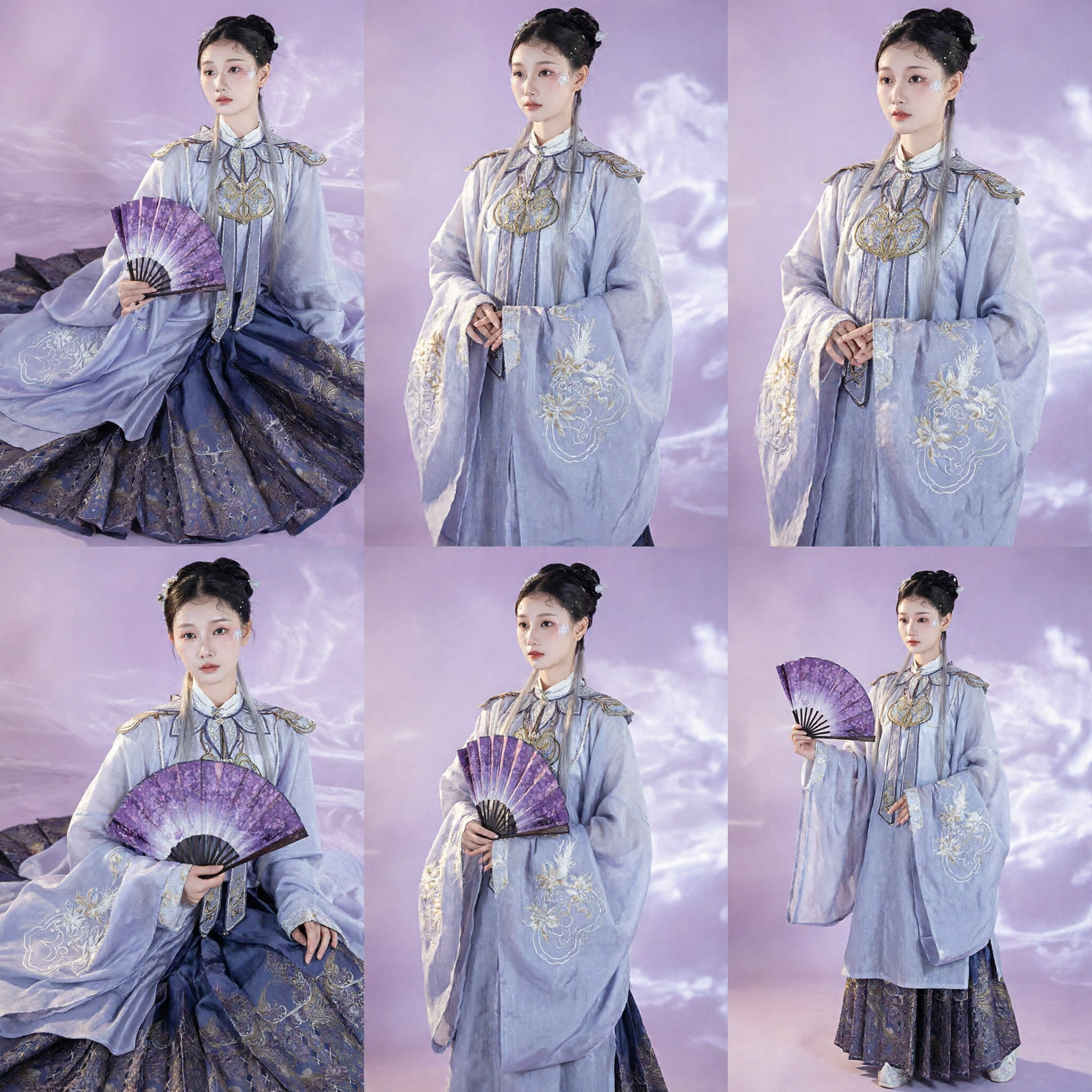 Elegant Purple Chinese Hanfu Traditional Costume Ancient Ming Dynasty Style Fairy Dress for Women - Asian Costume