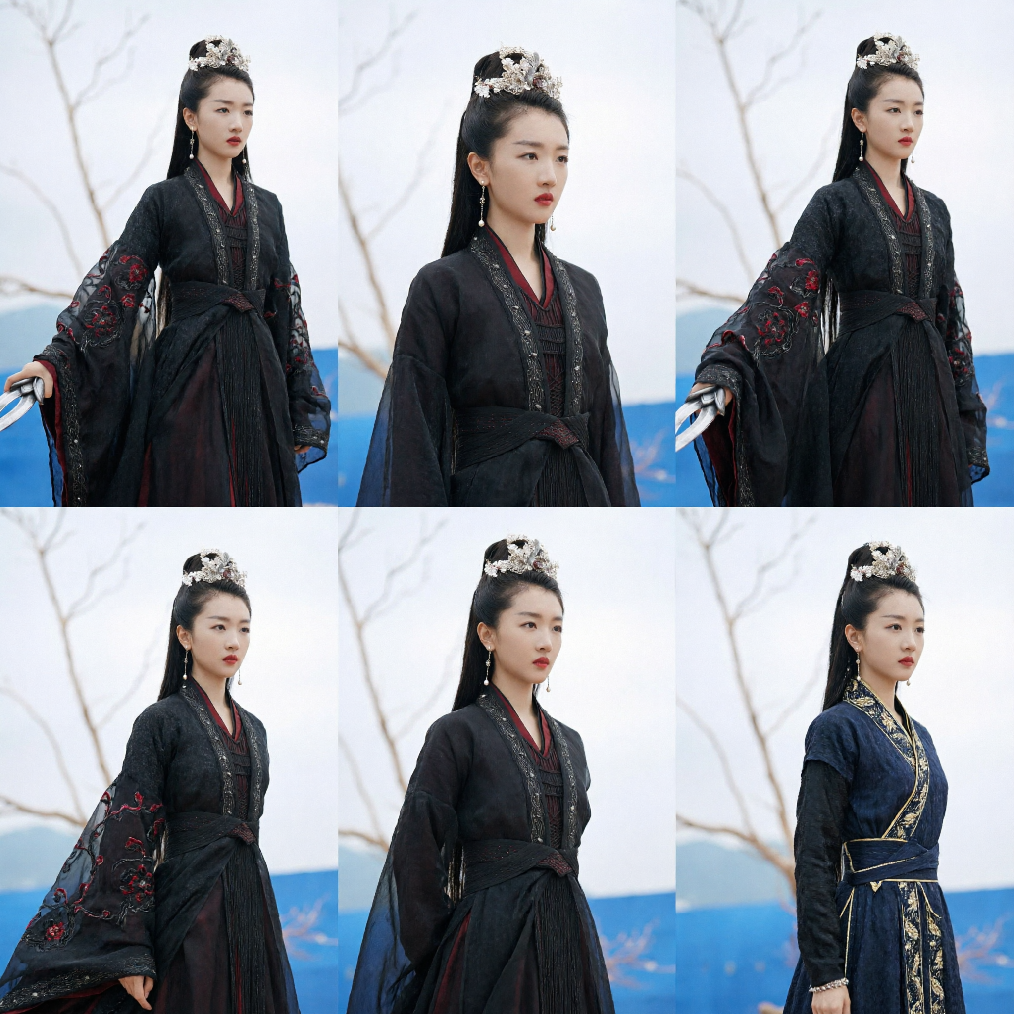 Ancient Chinese Wuxia Assassin Costume Black Hanfu Dress for Women Martial Arts Cosplay Outfit - Asian Costume