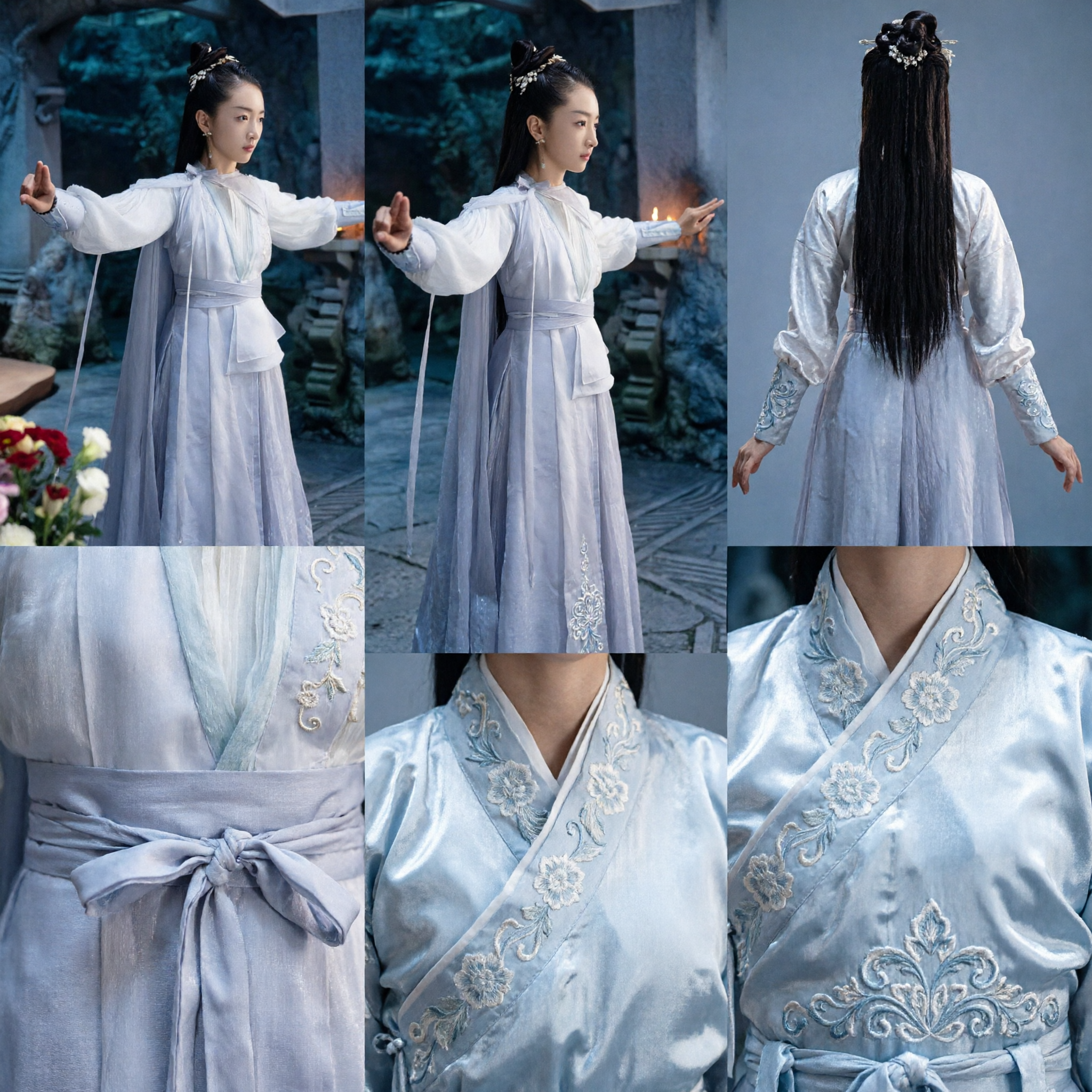 Chinese Ancient Xianxia Costume White Hanfu Dress Traditional Fairy Robe for Women Cosplay Period Drama - Asian Costume