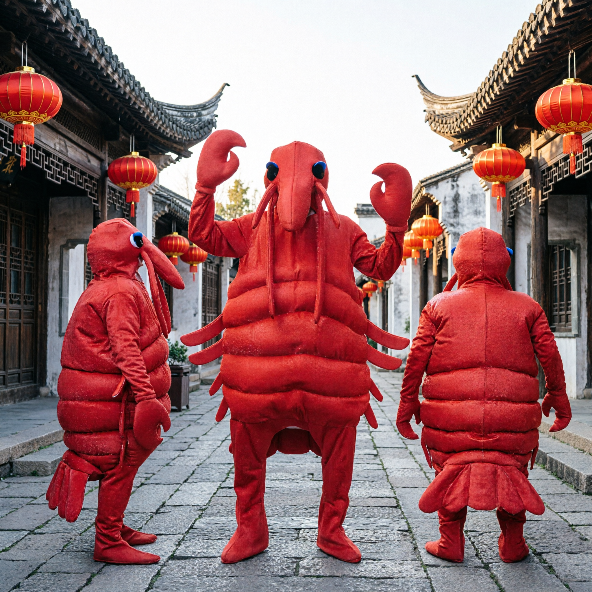 Adult Red Lobster Mascot Costume Full Body Animal Suit for Halloween Party and Seafood Festival - Asian Costume