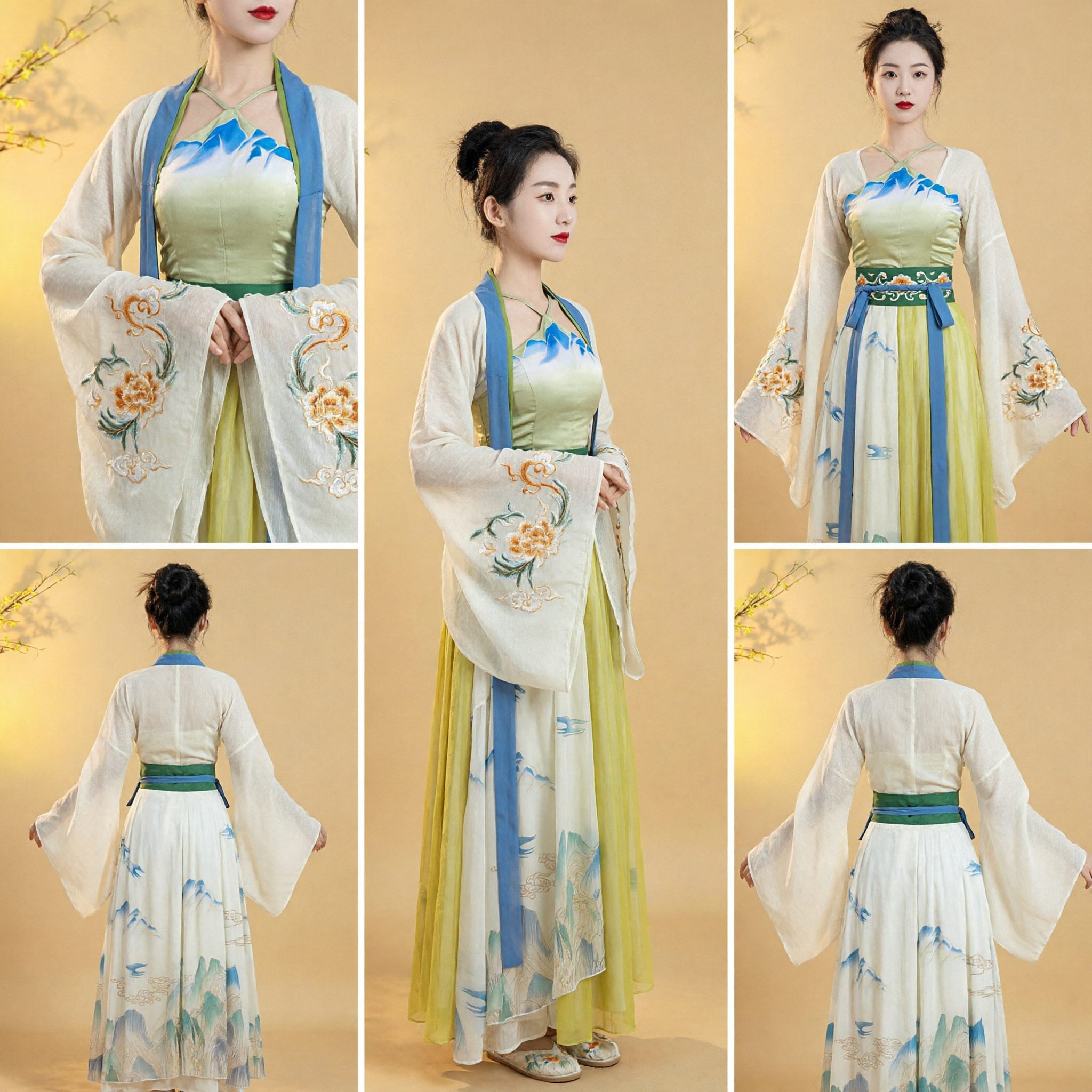 Chinese Traditional Hanfu Women Ancient Style Ruqun Dress Classical Dance Costume Fairy Han Element Clothing for Performance - Asian Costume