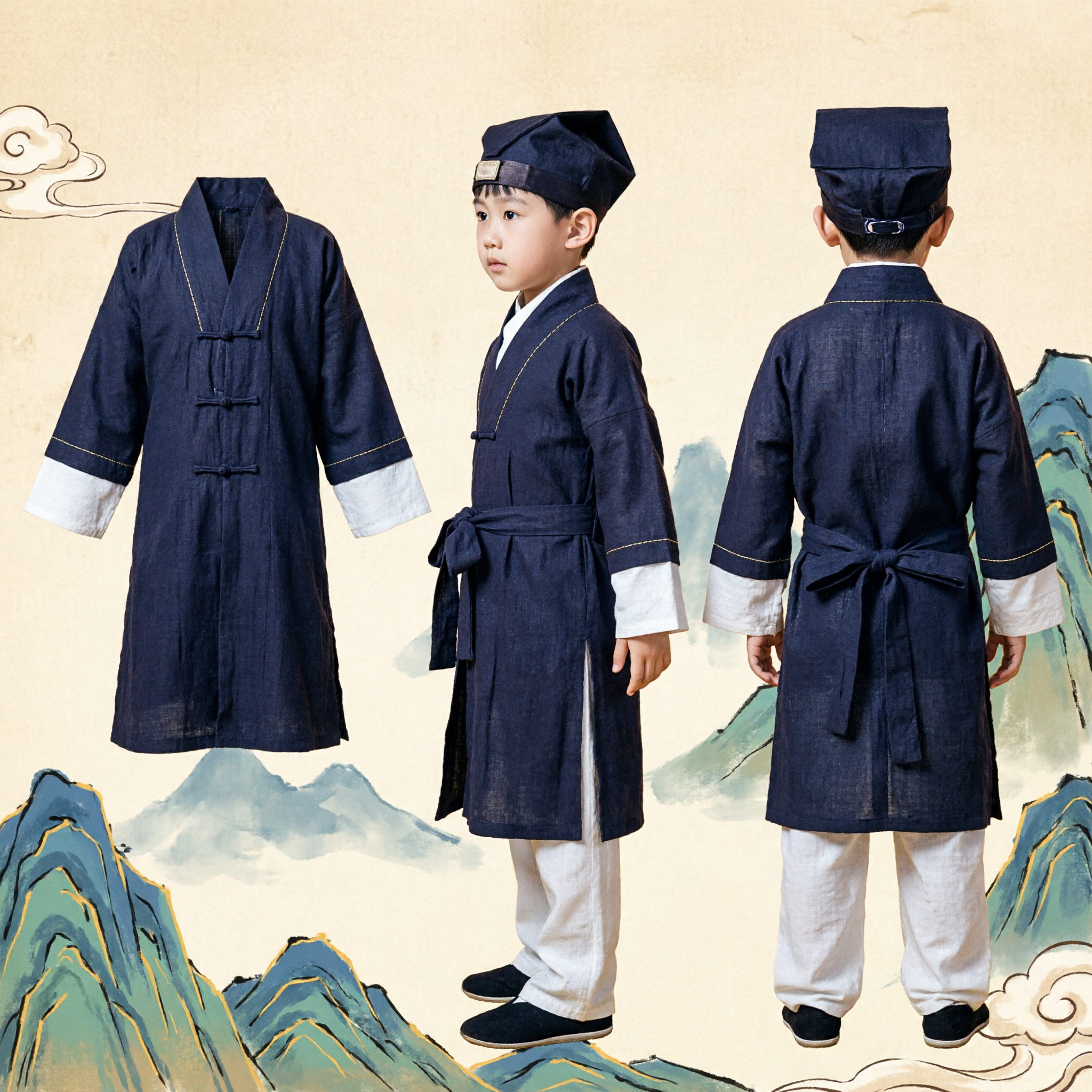 Boys Traditional Chinese Kung Fu Costume Kids Wushu Martial Arts Uniform for Performance - Asian Costume