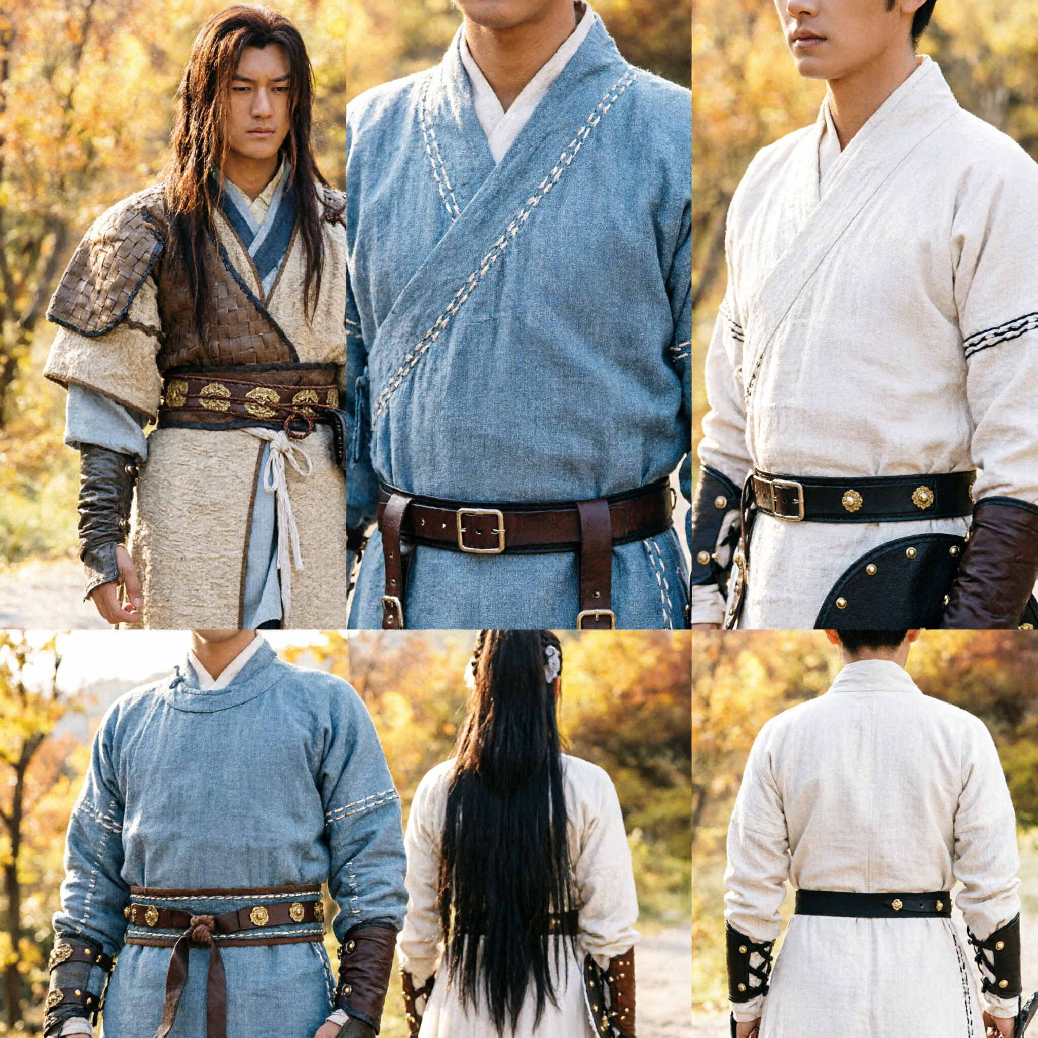 Trajes de Casal Wuxia Antigos Chineses Robes Tradicionais Hanfu de Espadachim e Fada para Cosplay e Performance no Palco - Asian Costume