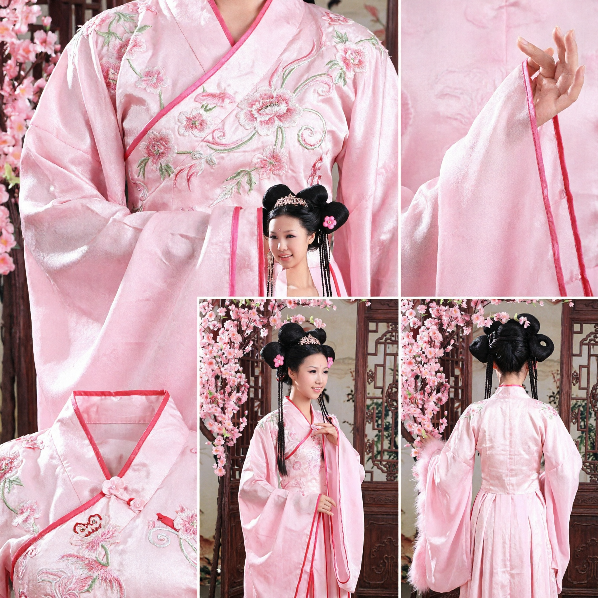 Rosa traditionelles chinesisches Hanfu-Kostüm, Antikes Tang-Dynastie-Prinzessinnen-Feenkleid für Frauen Cosplay-Fotografie - Asian Costume
