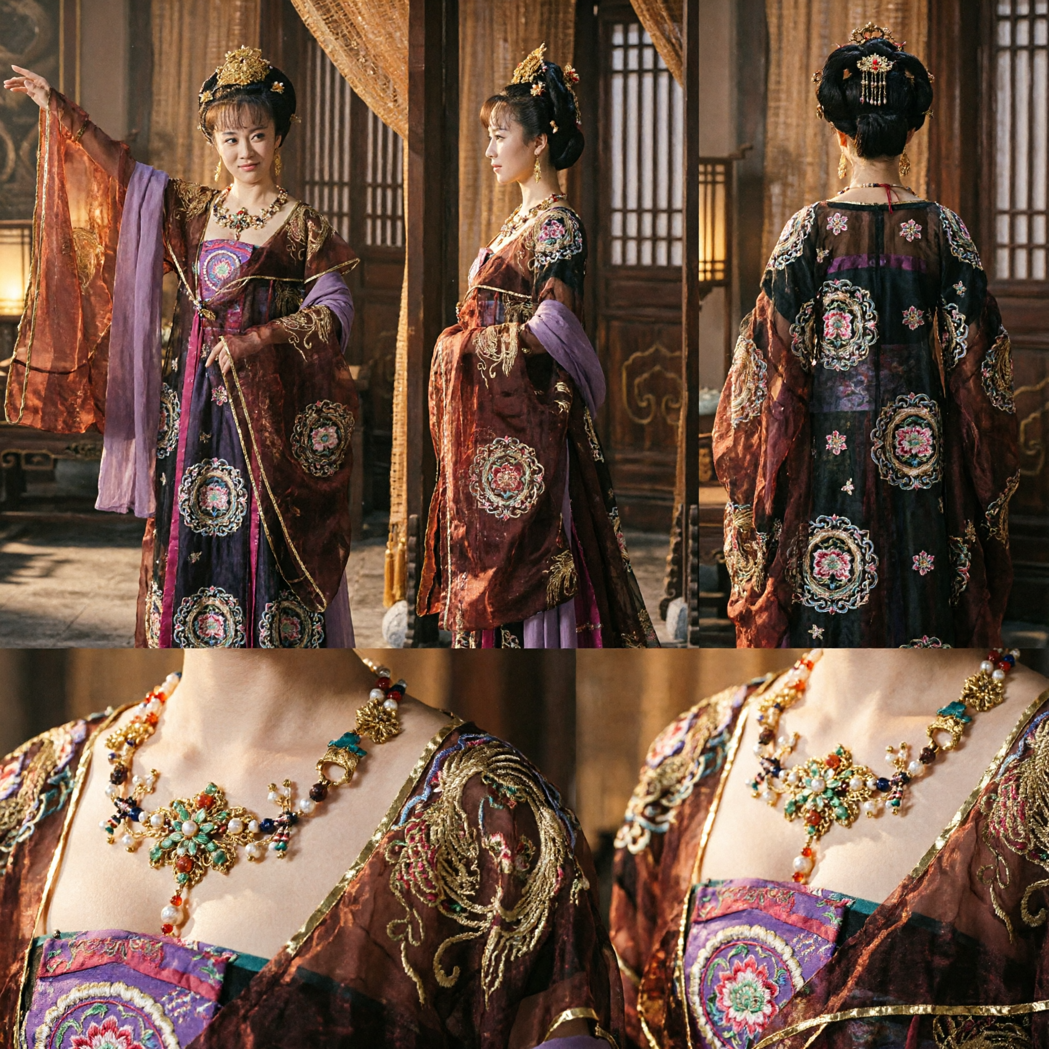 Costume de dame du palais de la dynastie Tang chinoise ancienne, robe Hanfu d'impératrice traditionnelle pour femmes, cosplay et performance historique - Asian Costume