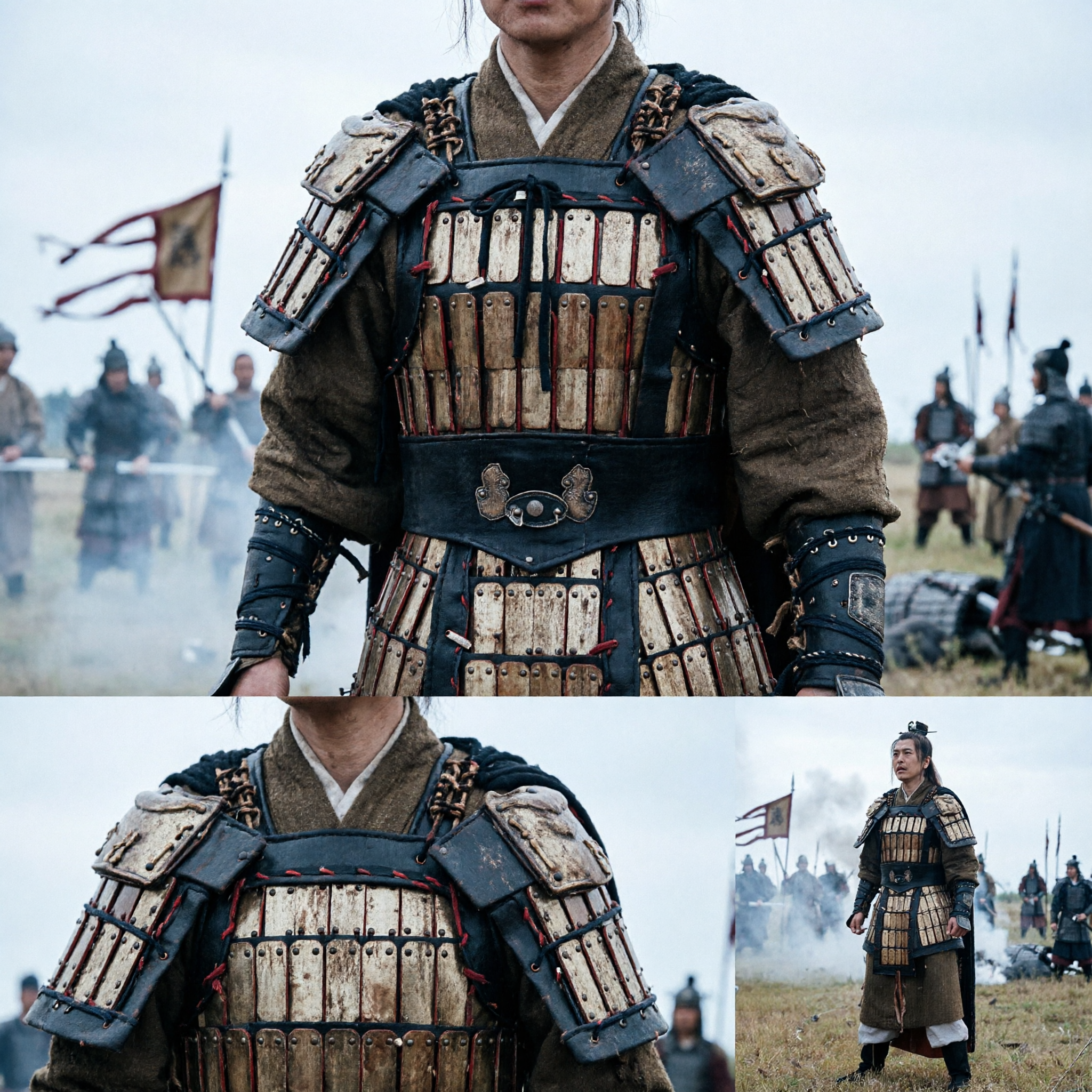 Männer Antikes chinesisches General-Rüstungskostüm Drei-Reiche-Krieger-Outfit für Cosplay und historische Veranstaltungen - Asian Costume